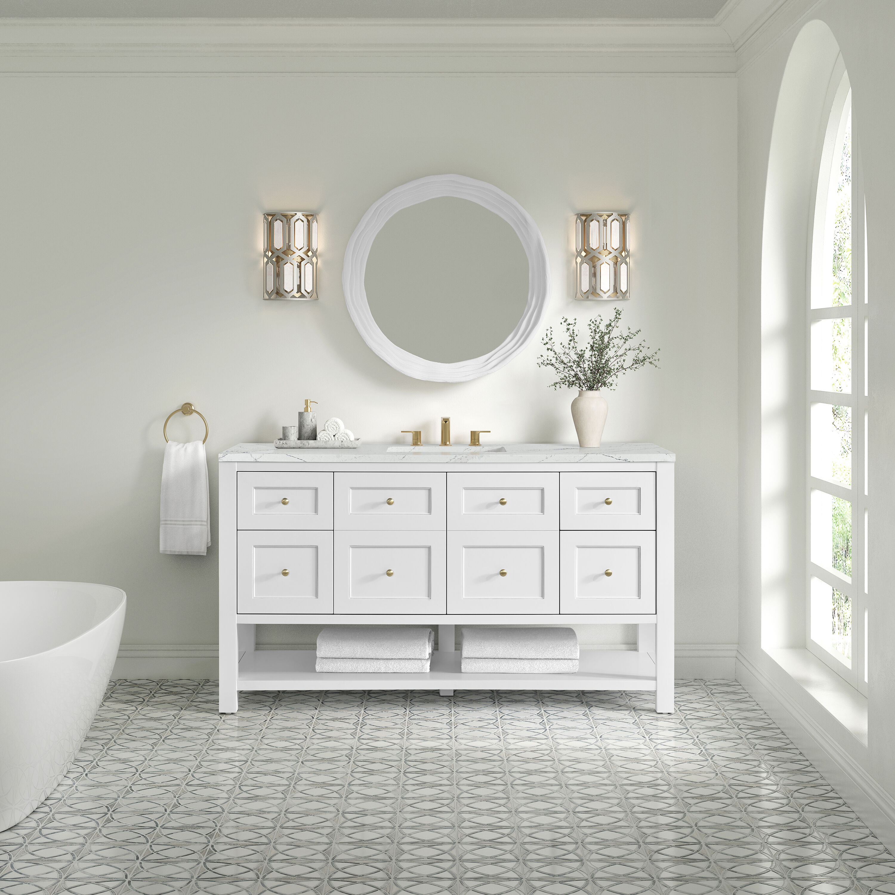 James Martin Vanities 330-V60S-BW-3ENC Bath-Vanity-Combo - View #2