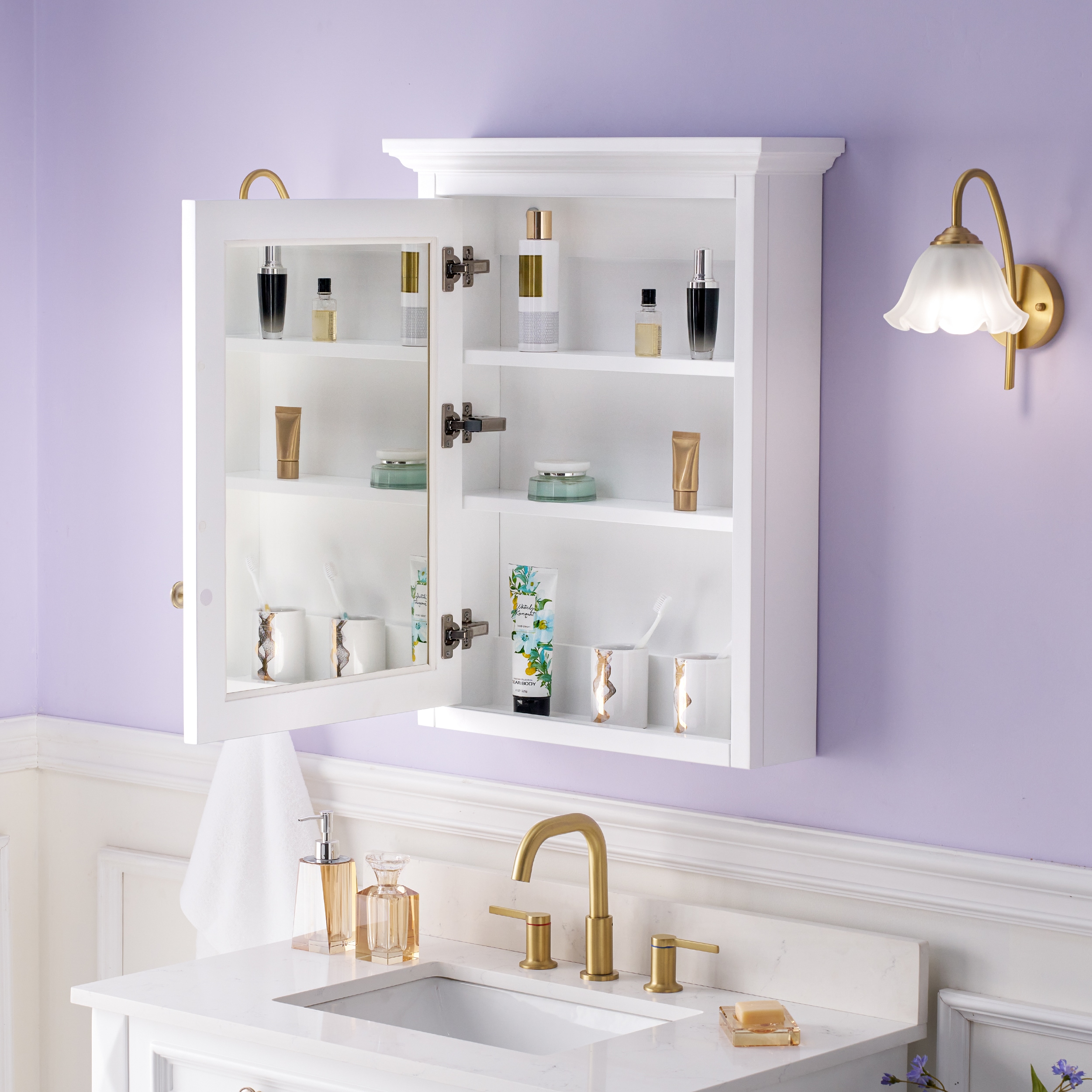 WELLFOR EX3BMFL-40-24 Bathroom-Medicine-Cabinets - View #9