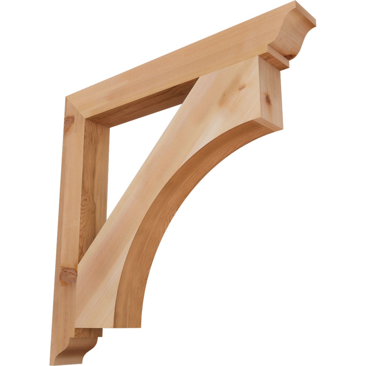 Ekena Millwork BKT04X32X32WTL01SWR Westlake traditional smooth 3-1/2-in x 32-in x 32-in Western red cedar Brown Wood Standard bracket