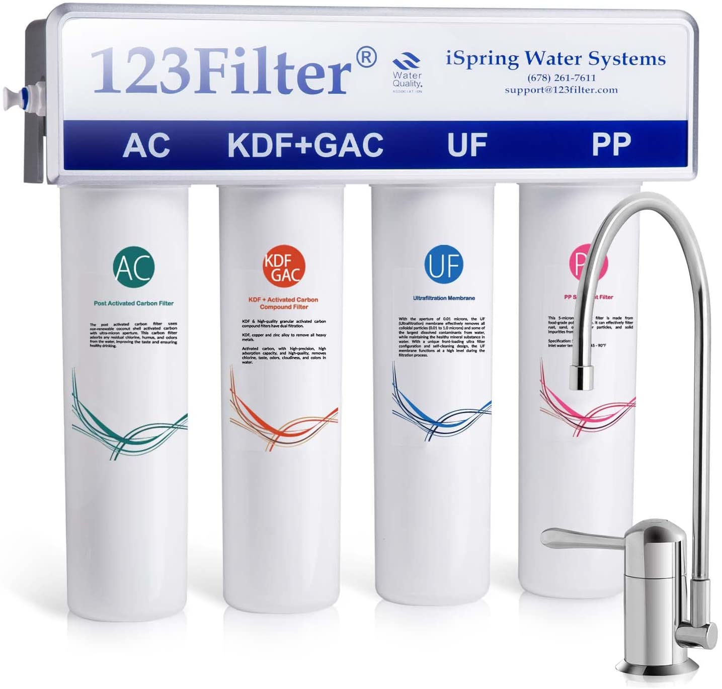 White Water Filter Man Ltd Branded filter Reduces Scale & Metals Removes Chlorine Inline Shower Filter KDF 