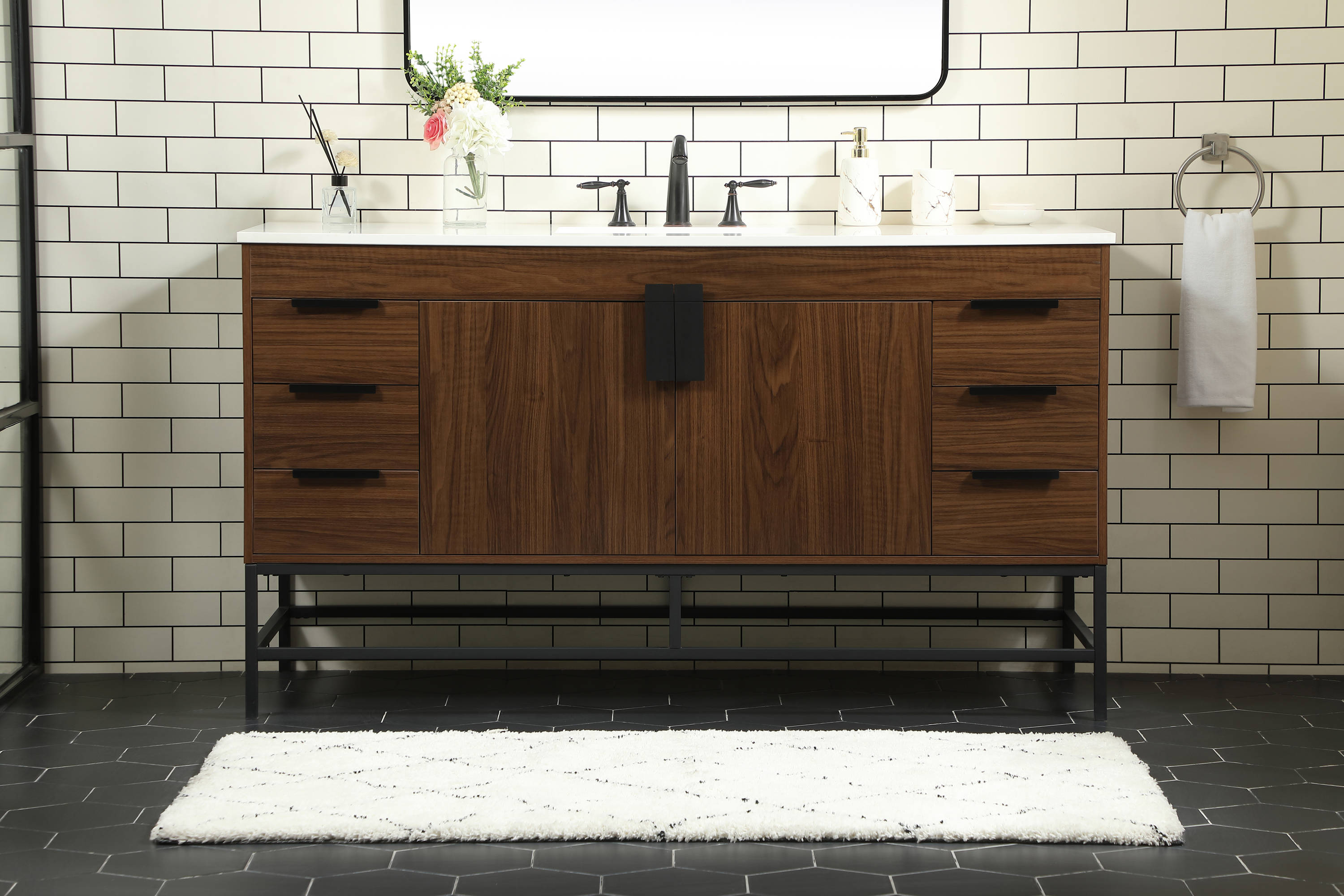 Elegant Decor HF146580MWT Bath-Vanity-Combo - View #2