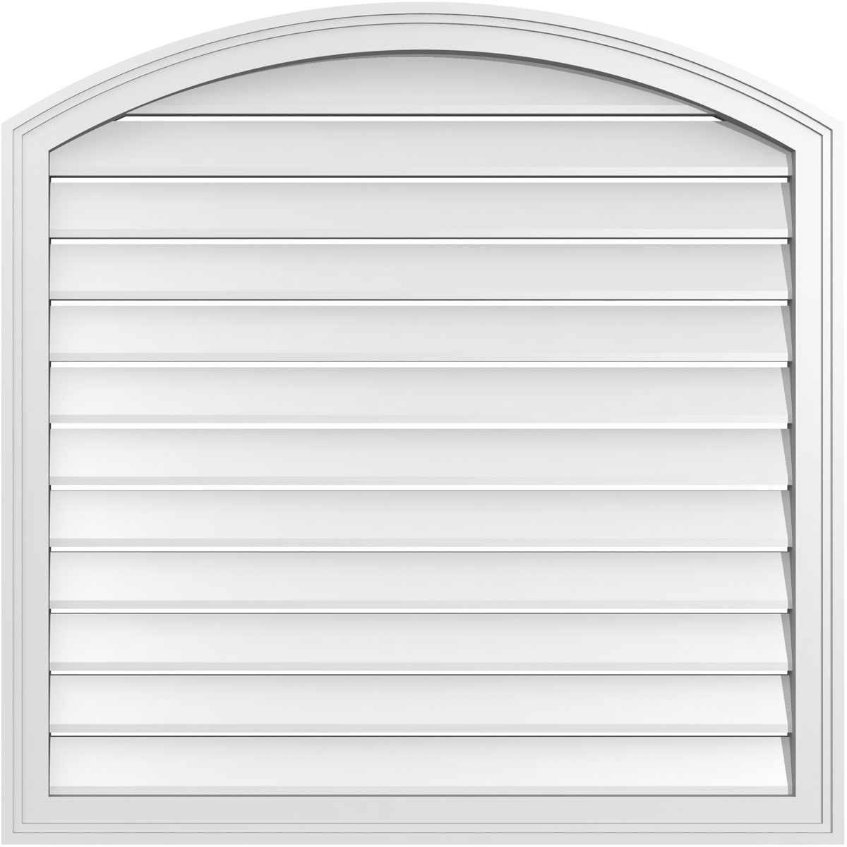 Ekena Millwork GVPAR36X3602SF 36-Inches x 36-Inches Off-white Round top PVC Gable Louver Vent