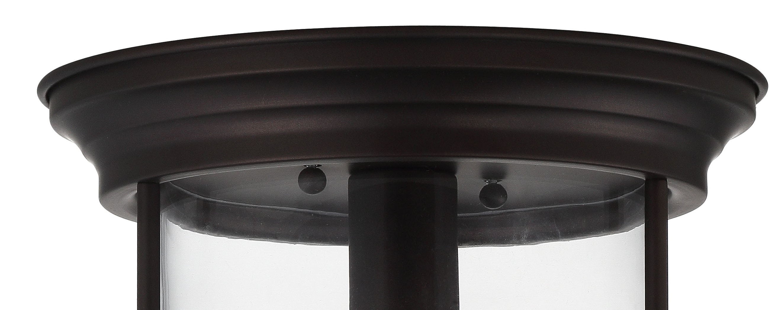 Harbor-Inspired 10.25" Oil Rubbed Bronze Glass LED Ceiling Light