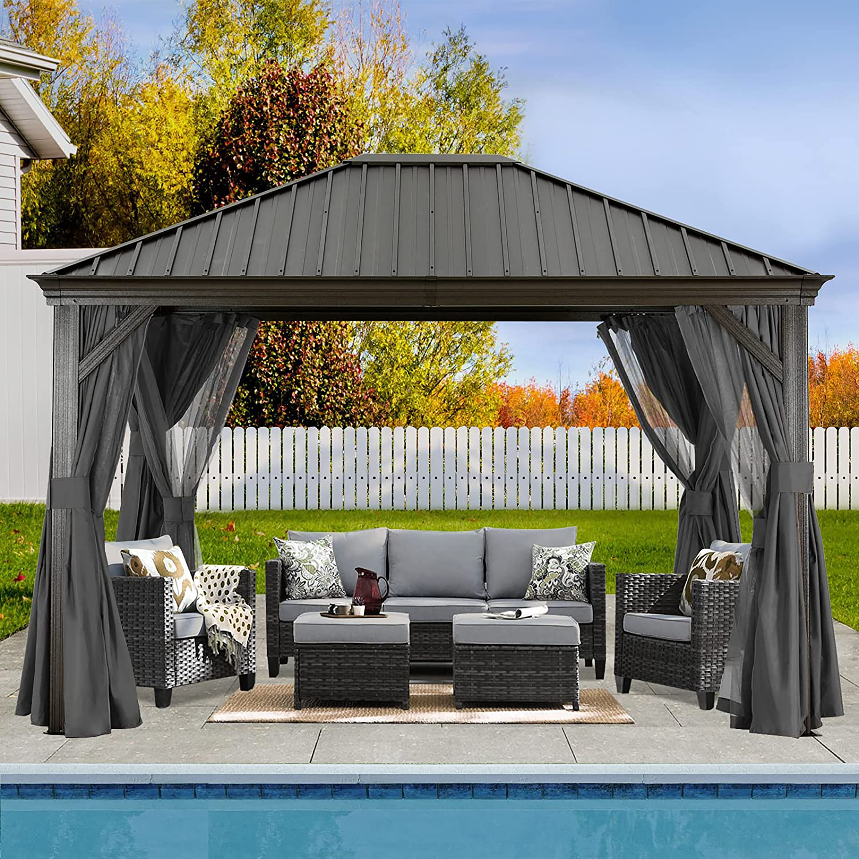 ABCCANOPY SR1012-GY Wood-Resin-Gazebos - View #9