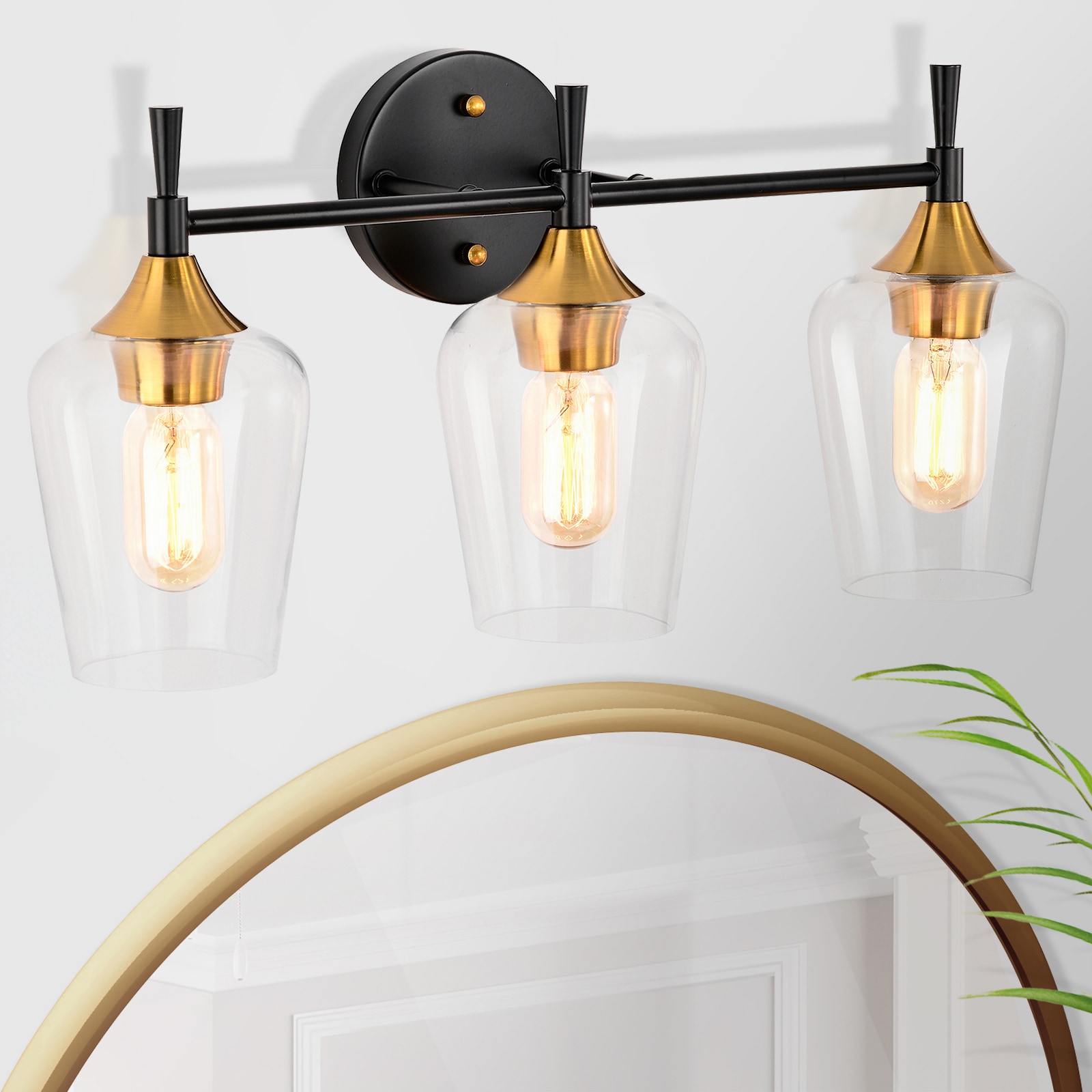 Edvivi EW2734BKAB Arlo 21-in 3 -Light Antique Brass Modern/contemporary Vanity light