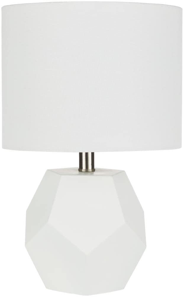 Livabliss KYS-003 Kelsey 17-in White On/Off switch Table Lamp with Linen Shade