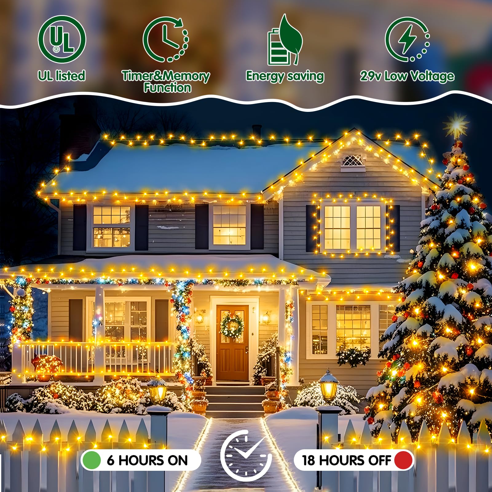 Misopily LMS0805M300 Christmas-String-Lights - View #4