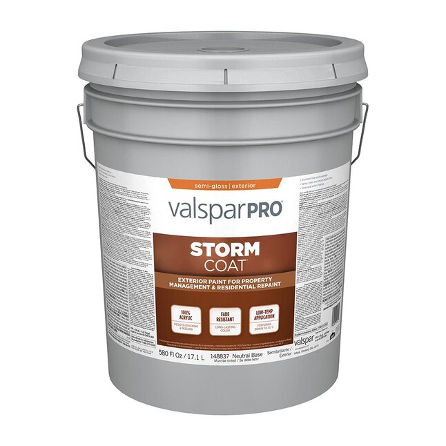 Valspar Pro Storm Coat Neutral Semi-Gloss Exterior Tintable Paint (Actual Net Contents: 580-fl oz) Valspar Pro Storm Coat Neutral Semi-Gloss Exterior Tintable Paint (Actual Net Contents: 580-fl oz)