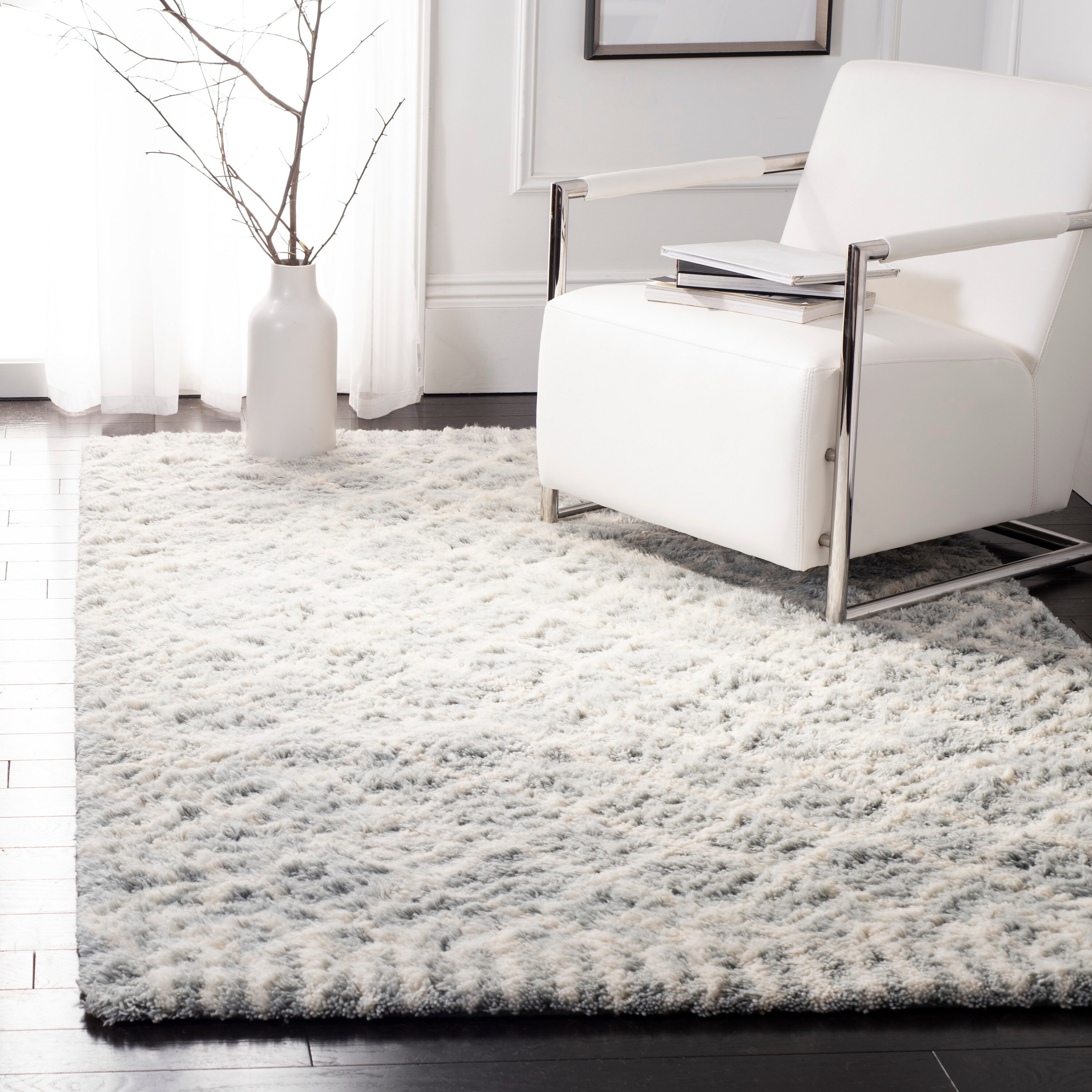 Safavieh CSB894B-6 Casablanca Santina 6 x 9 (ft) Tufted Wool Blue/Ivory Rectangular Indoor Abstract Moroccan Area rug