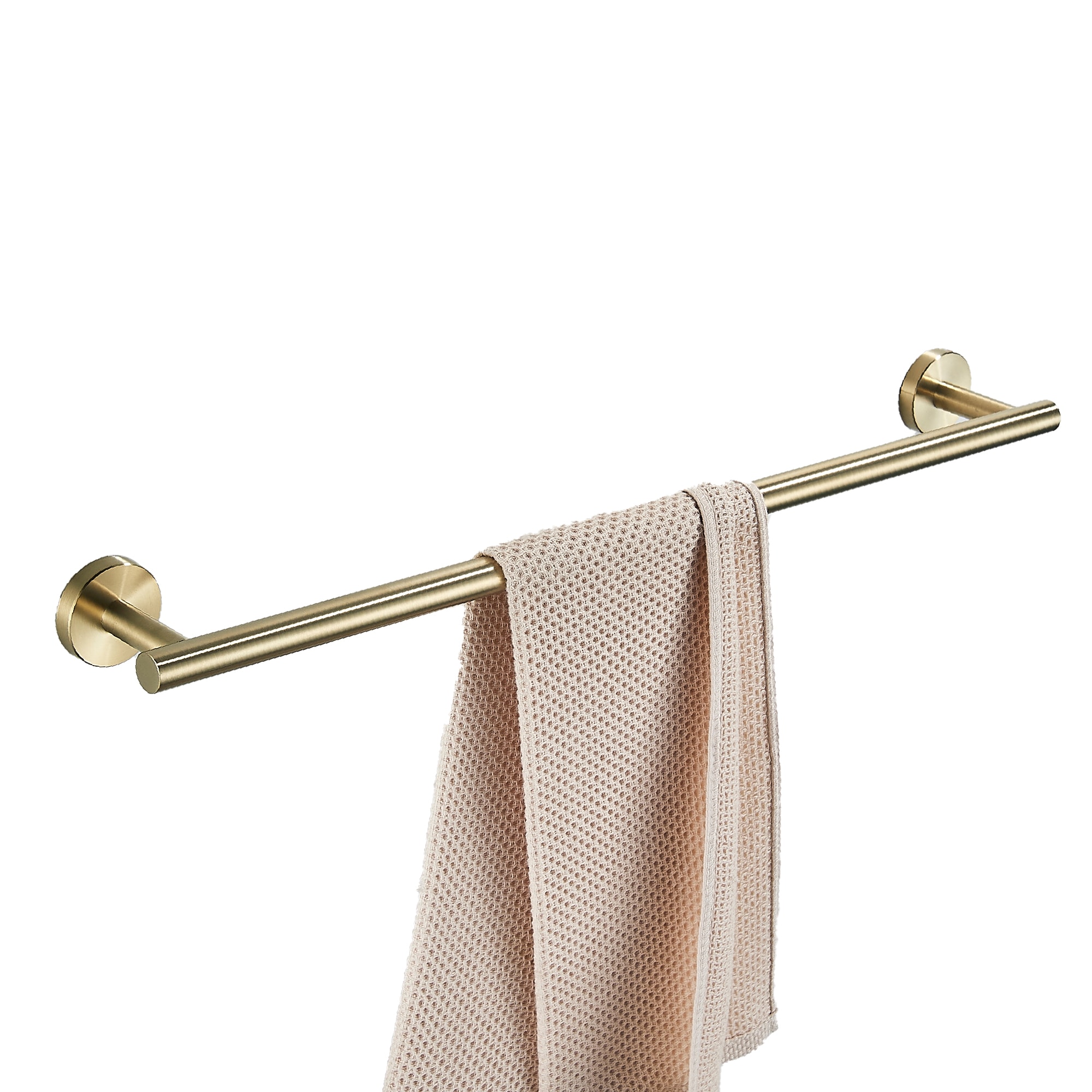 Gold Color Brass Single Towel Bar Towel Rack Bathroom Wall Mounted Towel  Holder