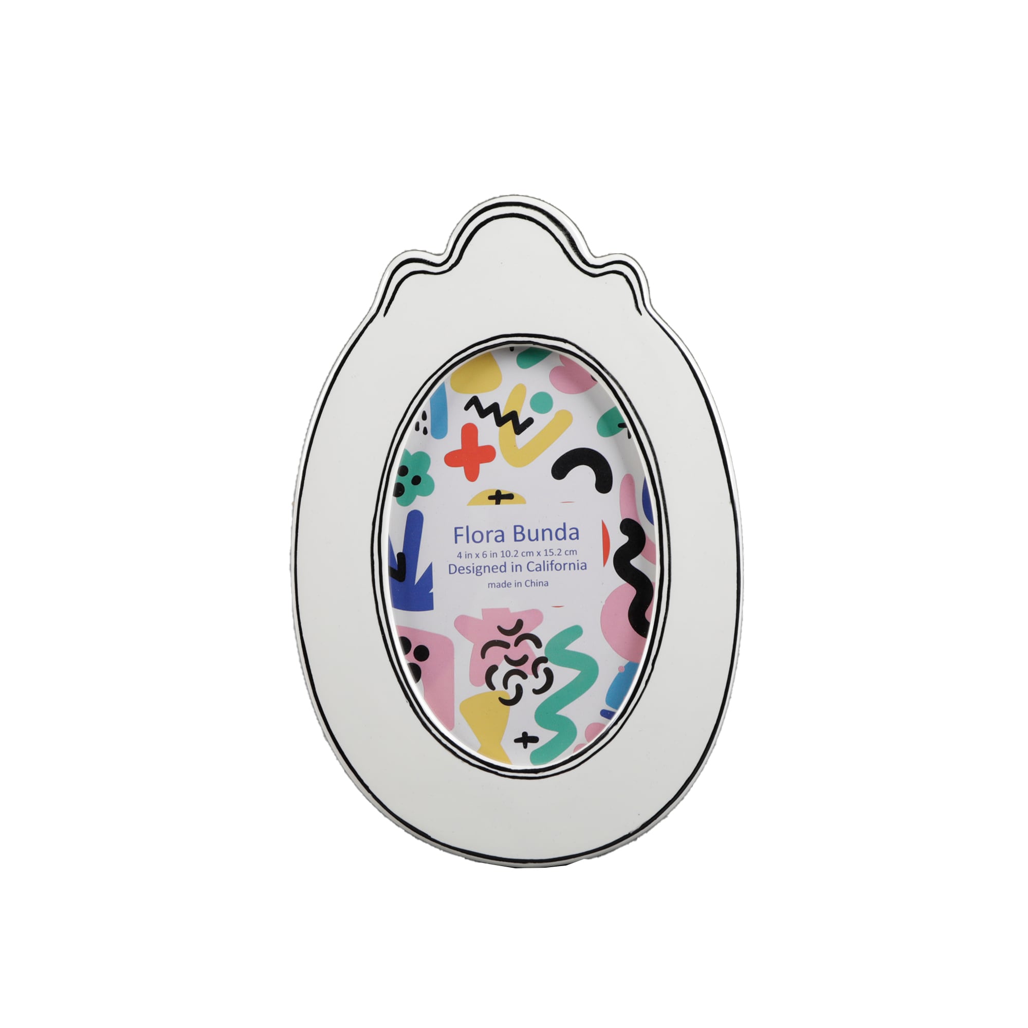  FM137E-WHBK White Ceramic ( 4-in x 6-in ) Picture frame