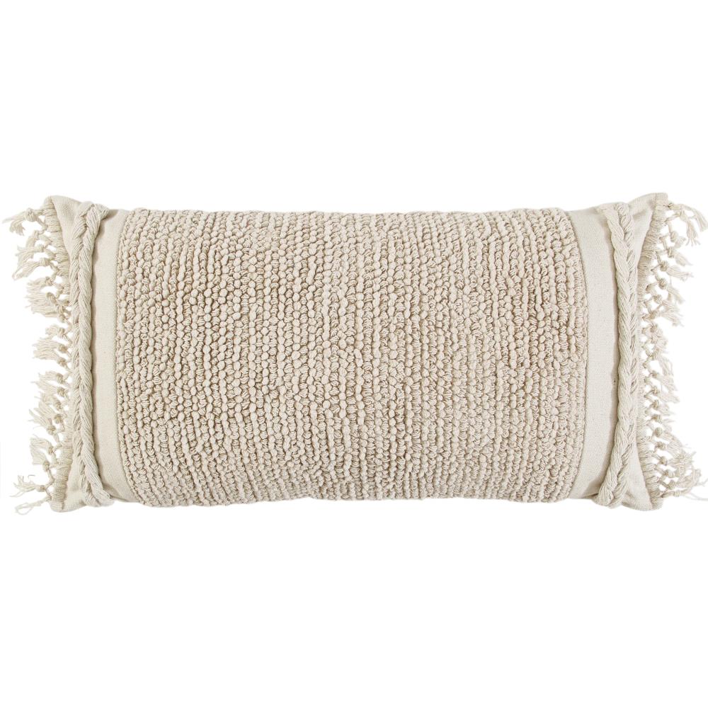 Rizzy Home T17542 Poly filled pillow 14-in x 26-in Natural Rectangular Indoor Decorative Pillow