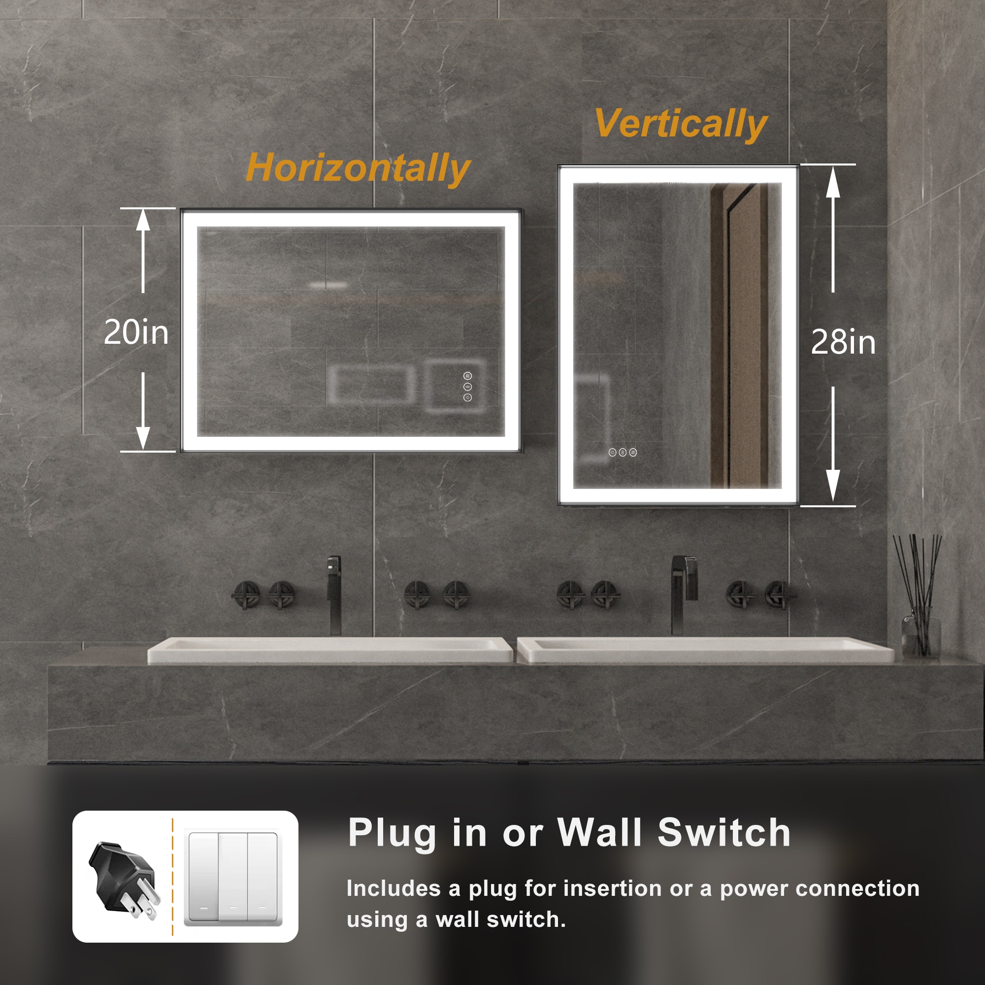 Maxax MS02-2028-AA Framed-Bath-Mirrors - View #3