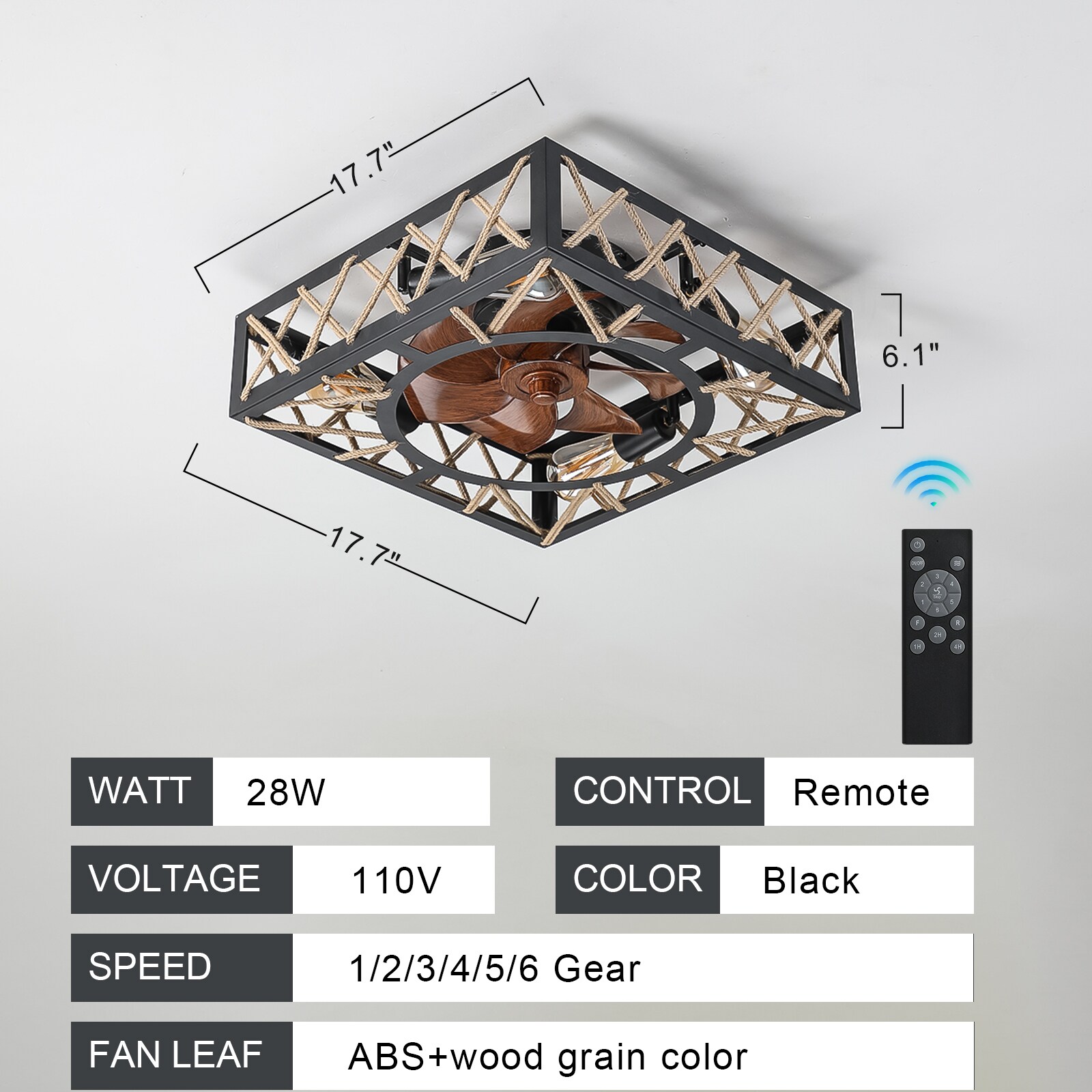 Cuschoice LWH-38-PL Ceiling-Fans - View #6