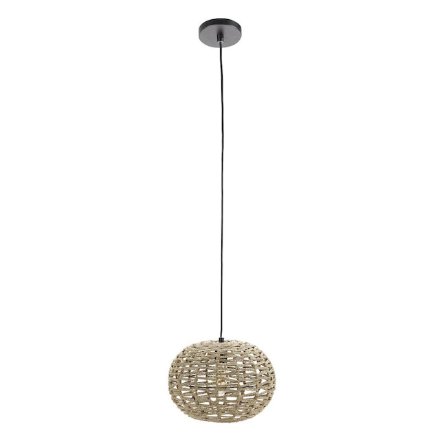 Silverwood Rope Bohemian/Global Globe LED Hanging Pendant Light in the ...