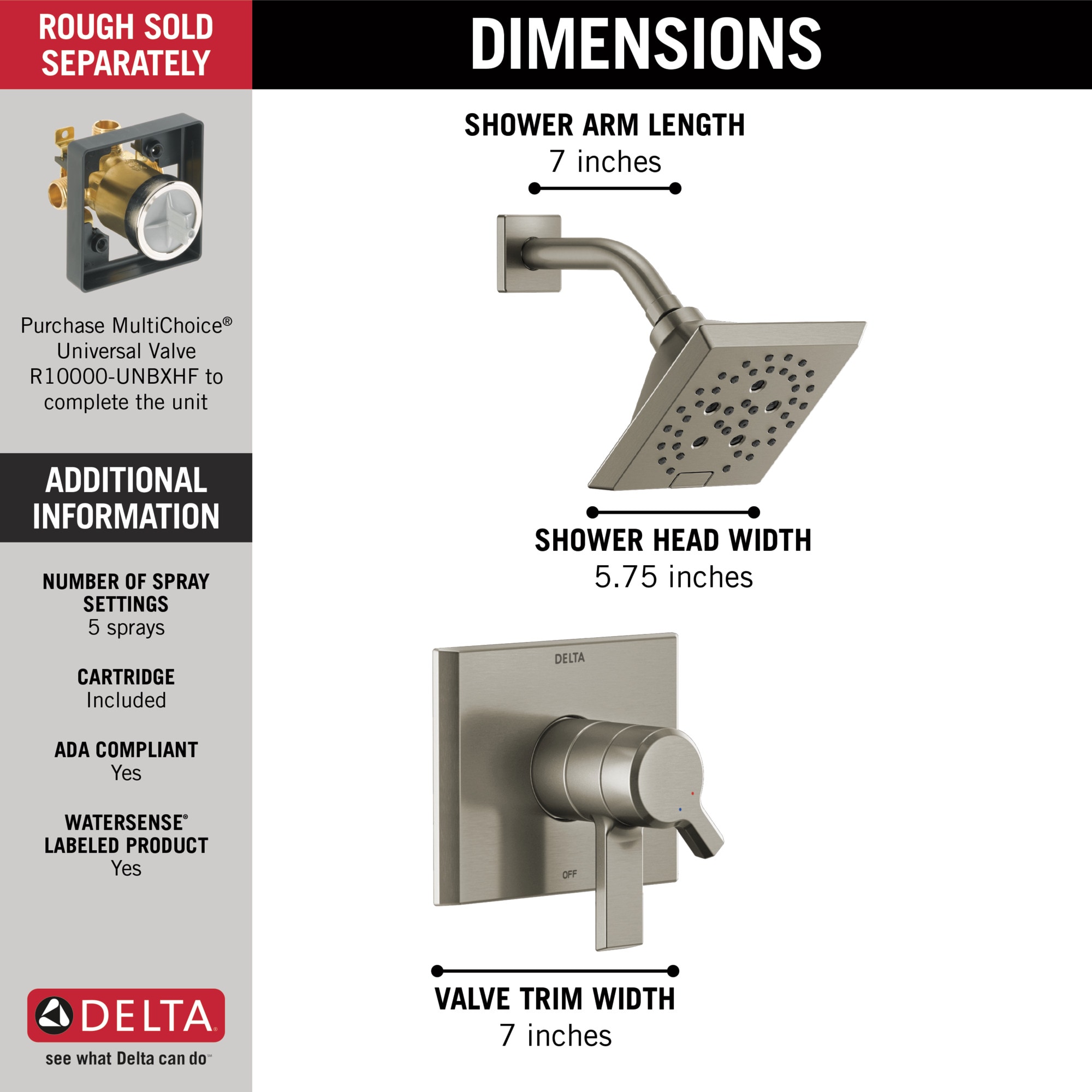 Delta T17299-SS-PR Tub-Shower-Faucets - View #4