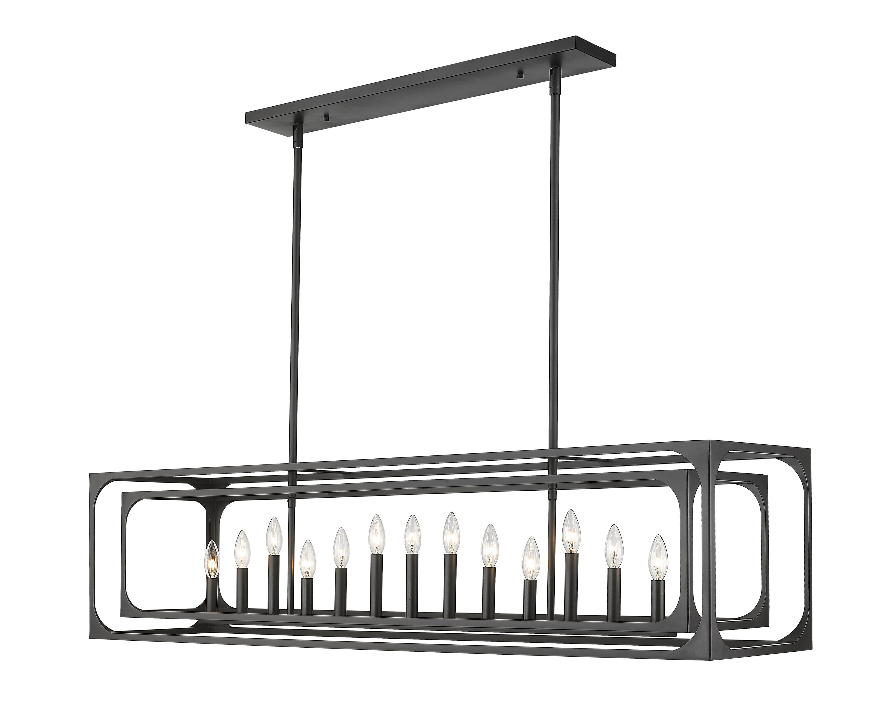Z-Lite 3038-13L-MB Easton 13 -Light Matte Black Transitional For Use in Bedrooms, Dining Rooms, Foyers, Kitchens, Living Rooms Chandelier