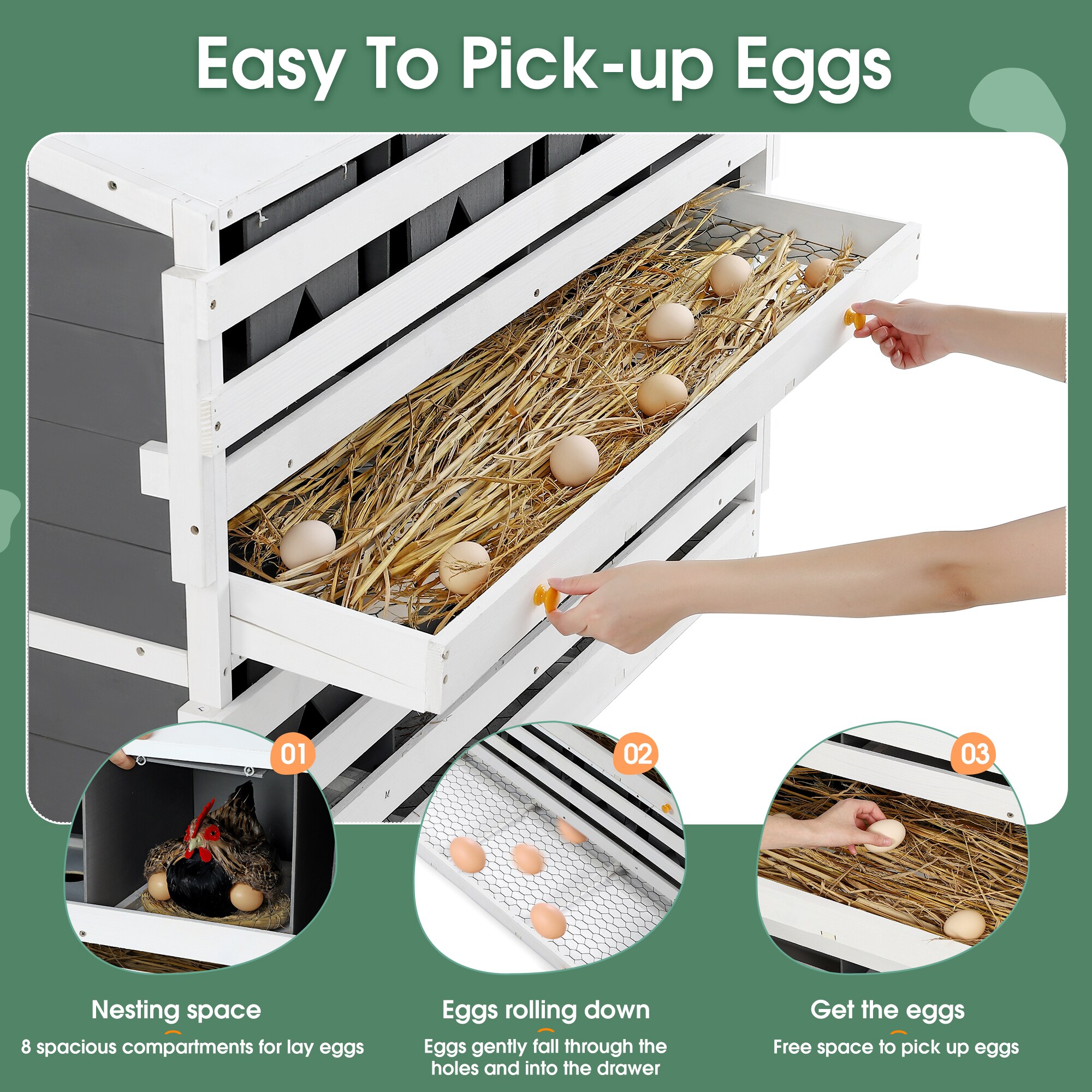 LIVIZA GIJ-PCR-002GY Chicken-Coops-Rabbit-Hutches - View #7