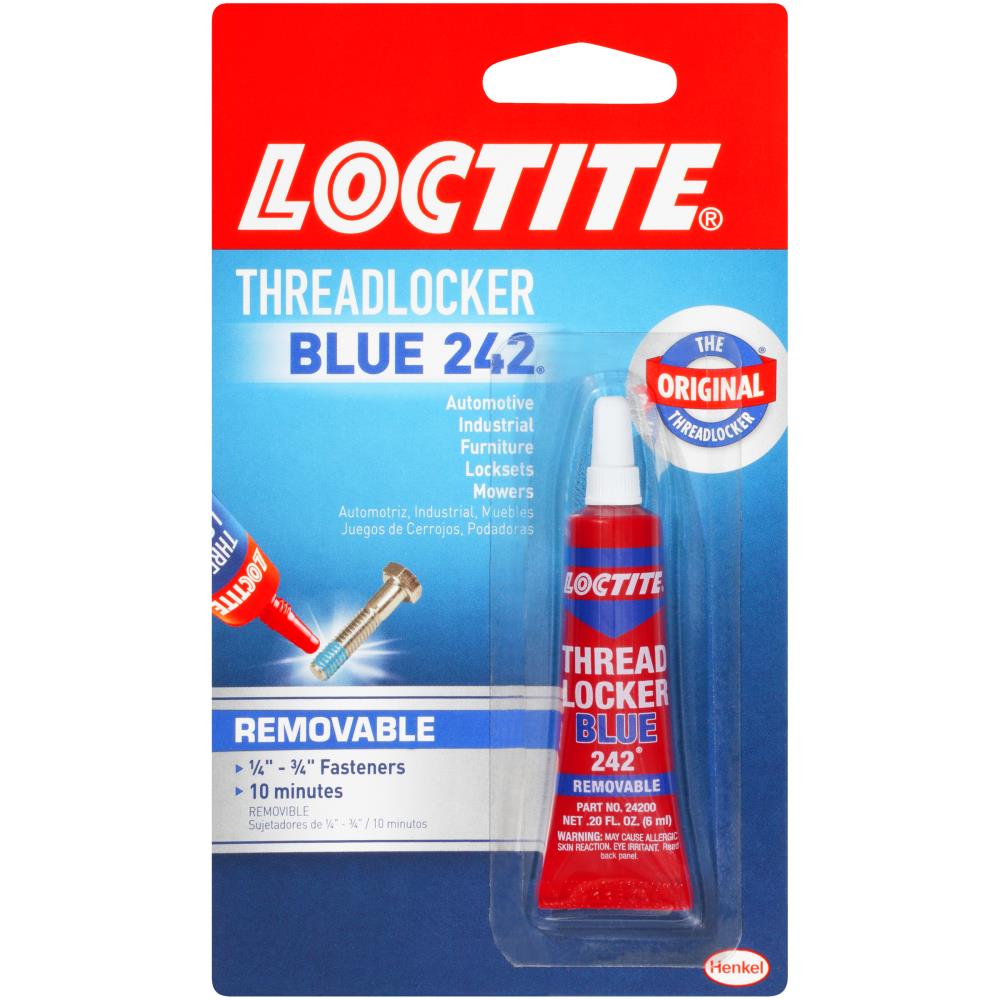 Loctite 1329837 243 Medium Strength Threadlocker, Blue, 10 ml
