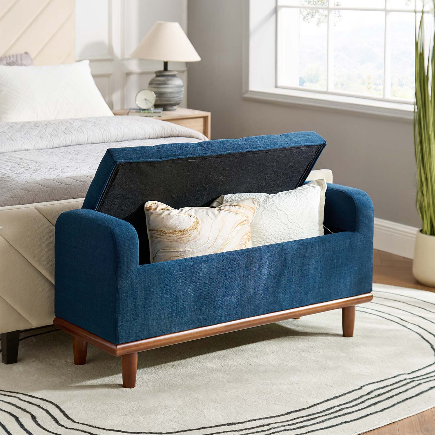 14 Karat Home BEOY0568-NAVY bench - View #8