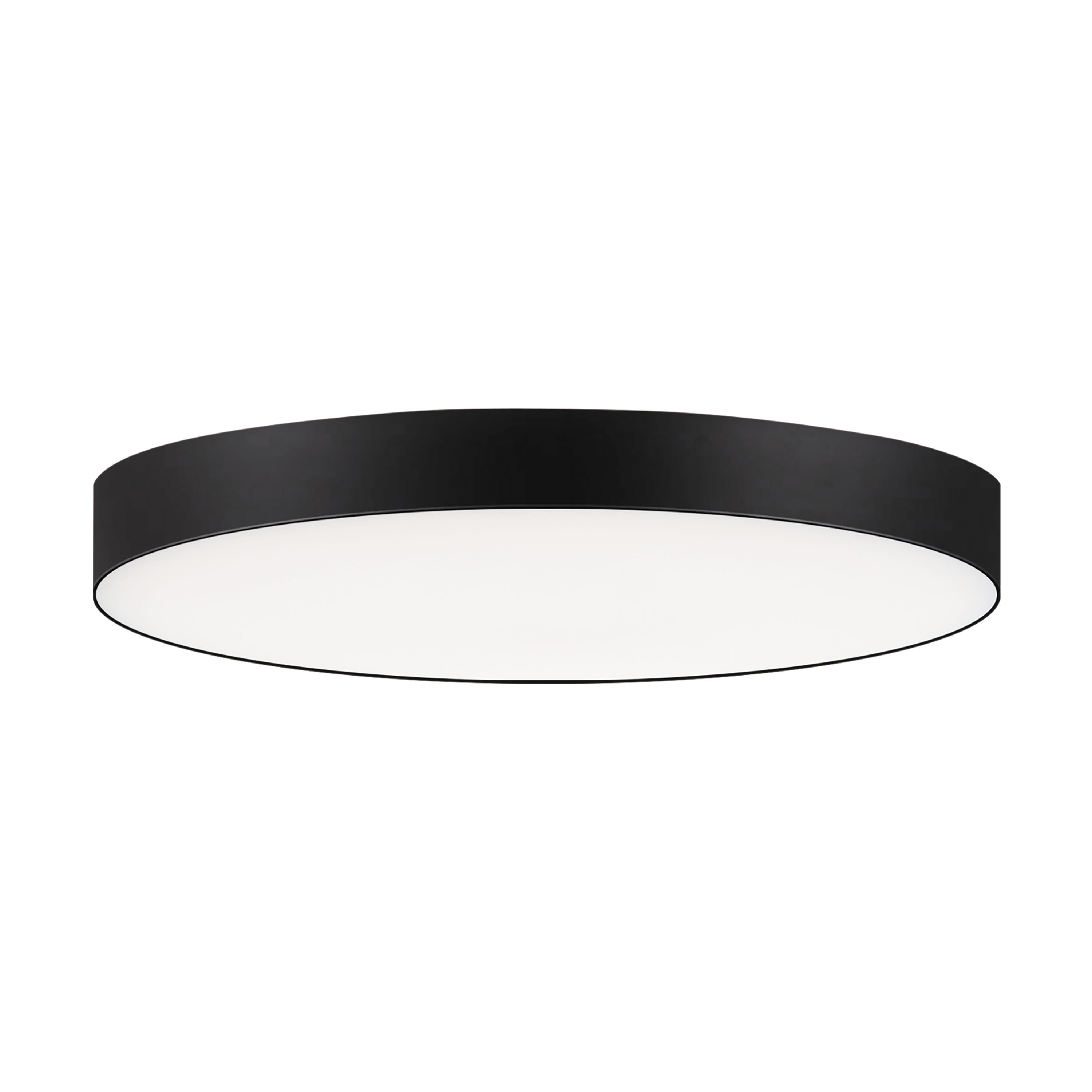 Maxim Lighting 57882WTBK Trim - 0-10 V 1 -Light 7-in Matte Black Indoor/Outdoor Integrated LED Flush Mount Light ENERGY STAR Certified