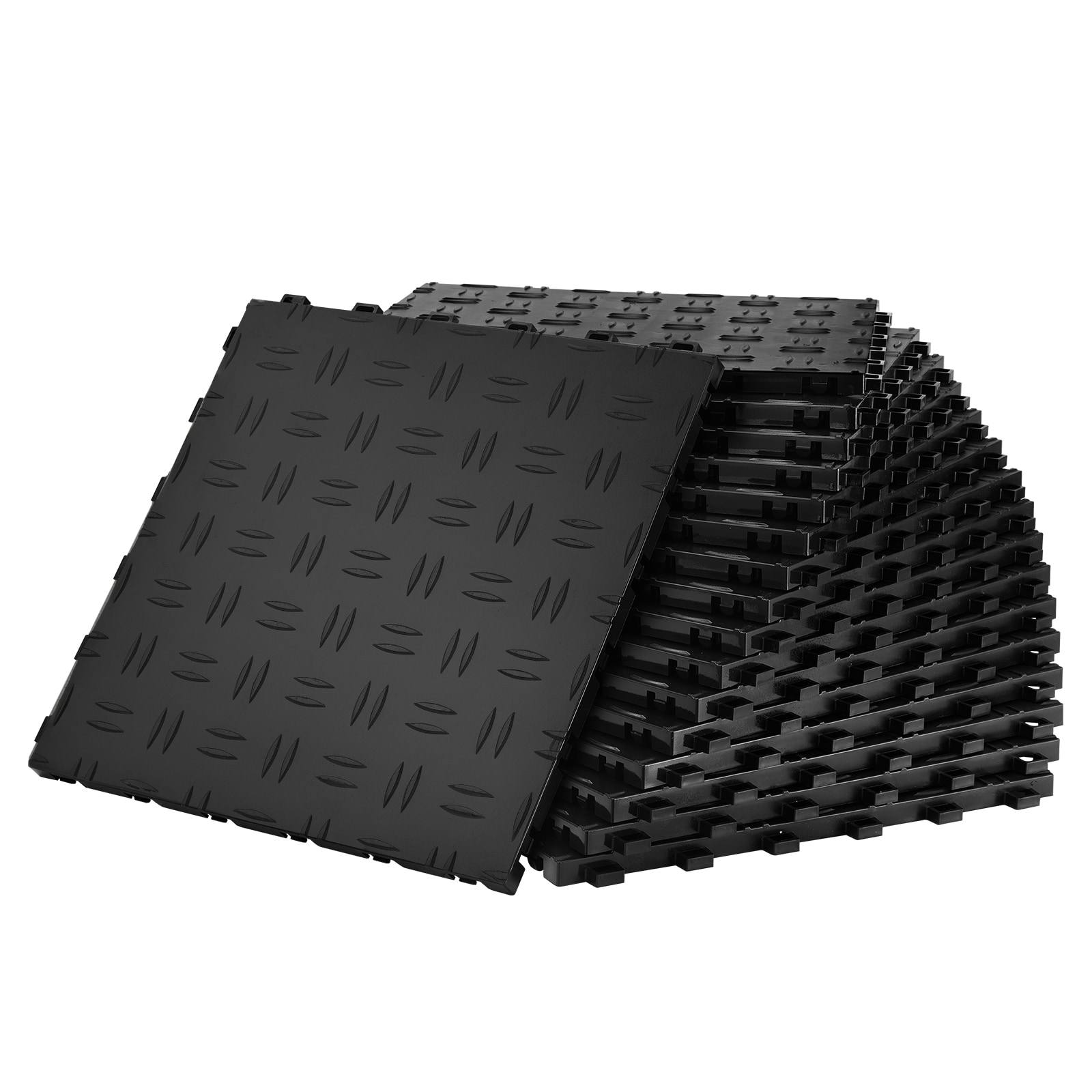 GIVIMO Interlocking Garage Floor Tiles 12 x 12 x 0.53-in 25-Pack PP Modular Garage Flooring with Non-Slip Texture 5500-lb Load Capacity for Basement Workshop