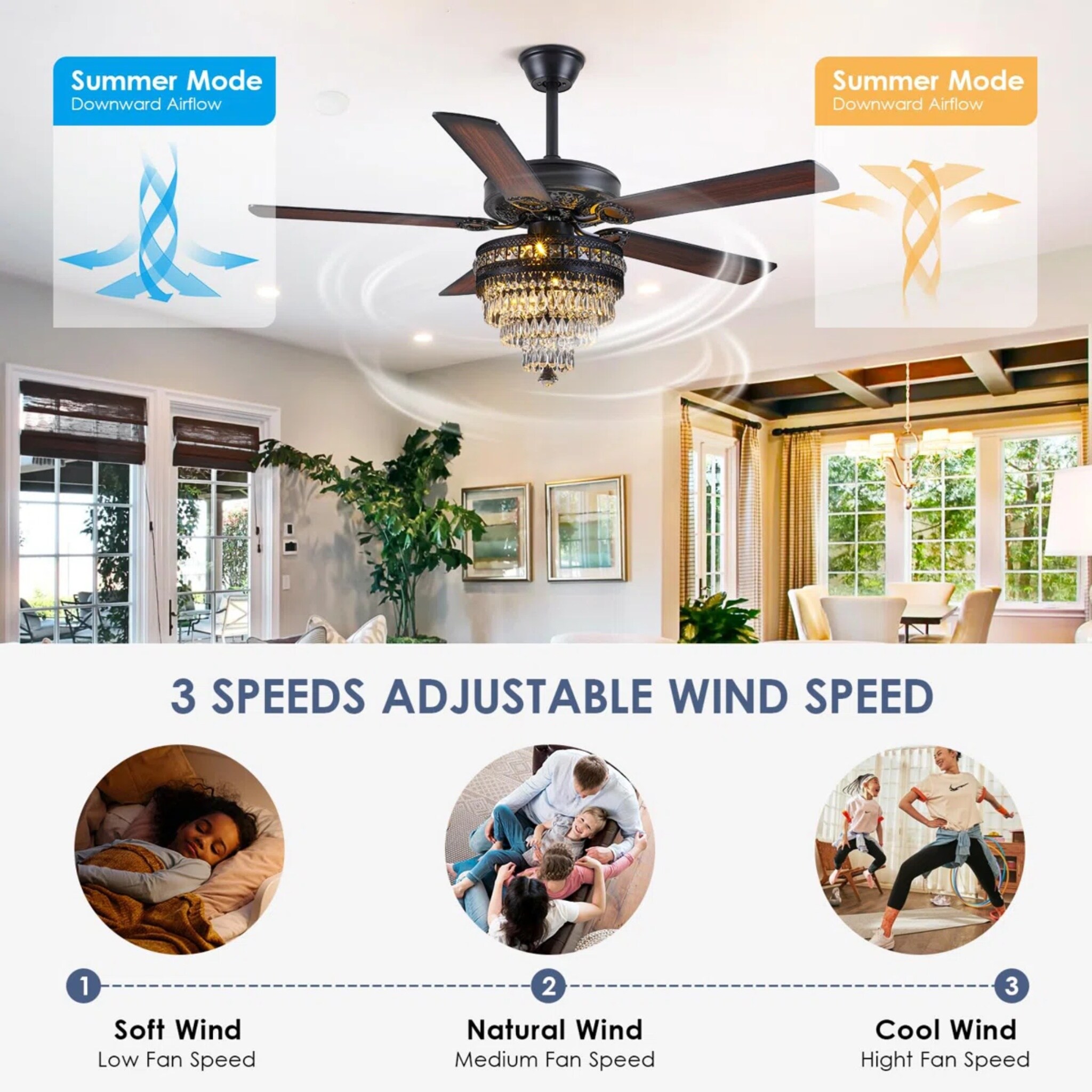 Kviflon LS5003-52BK Ceiling-Fans - View #10