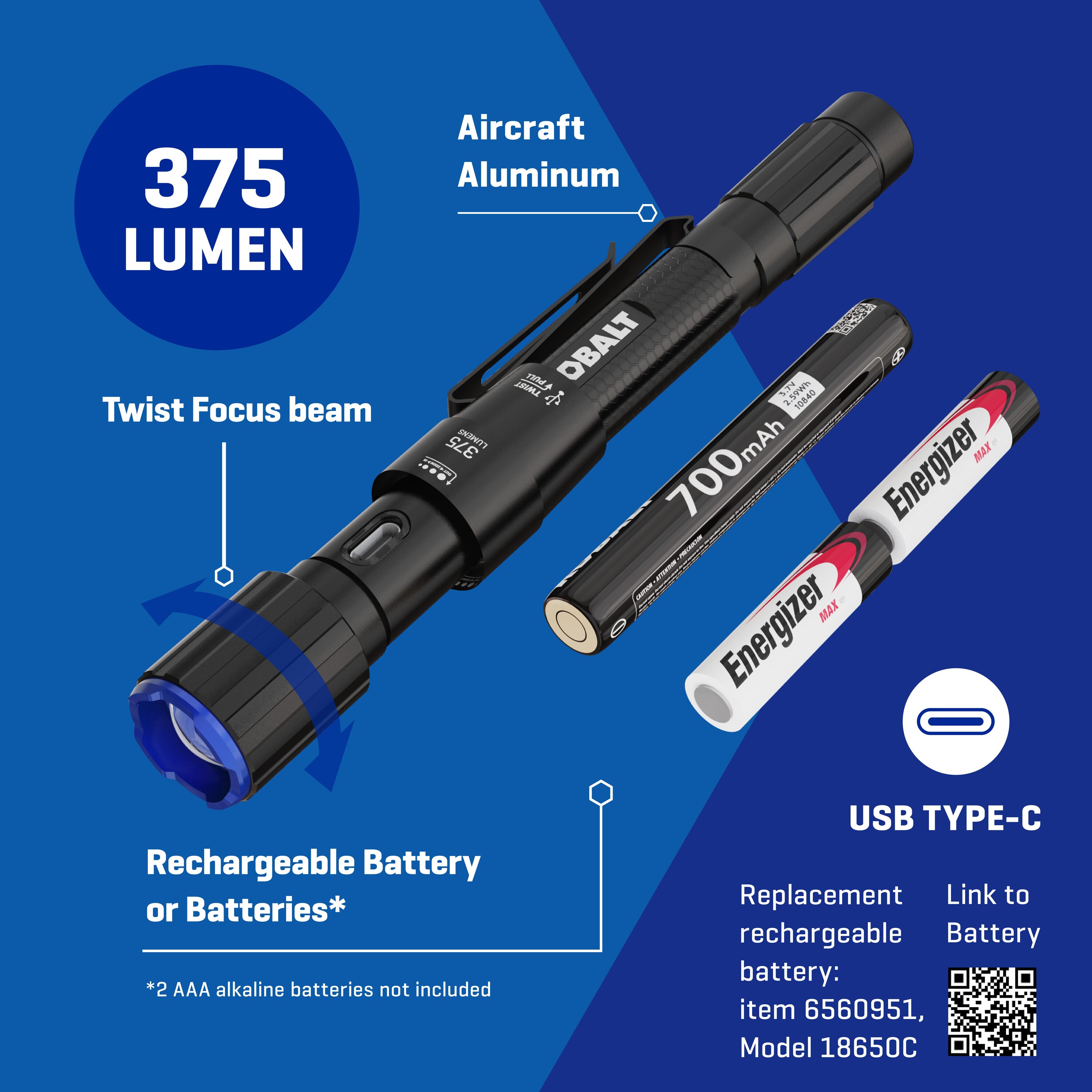 Kobalt KF375DP flashlights - View #2