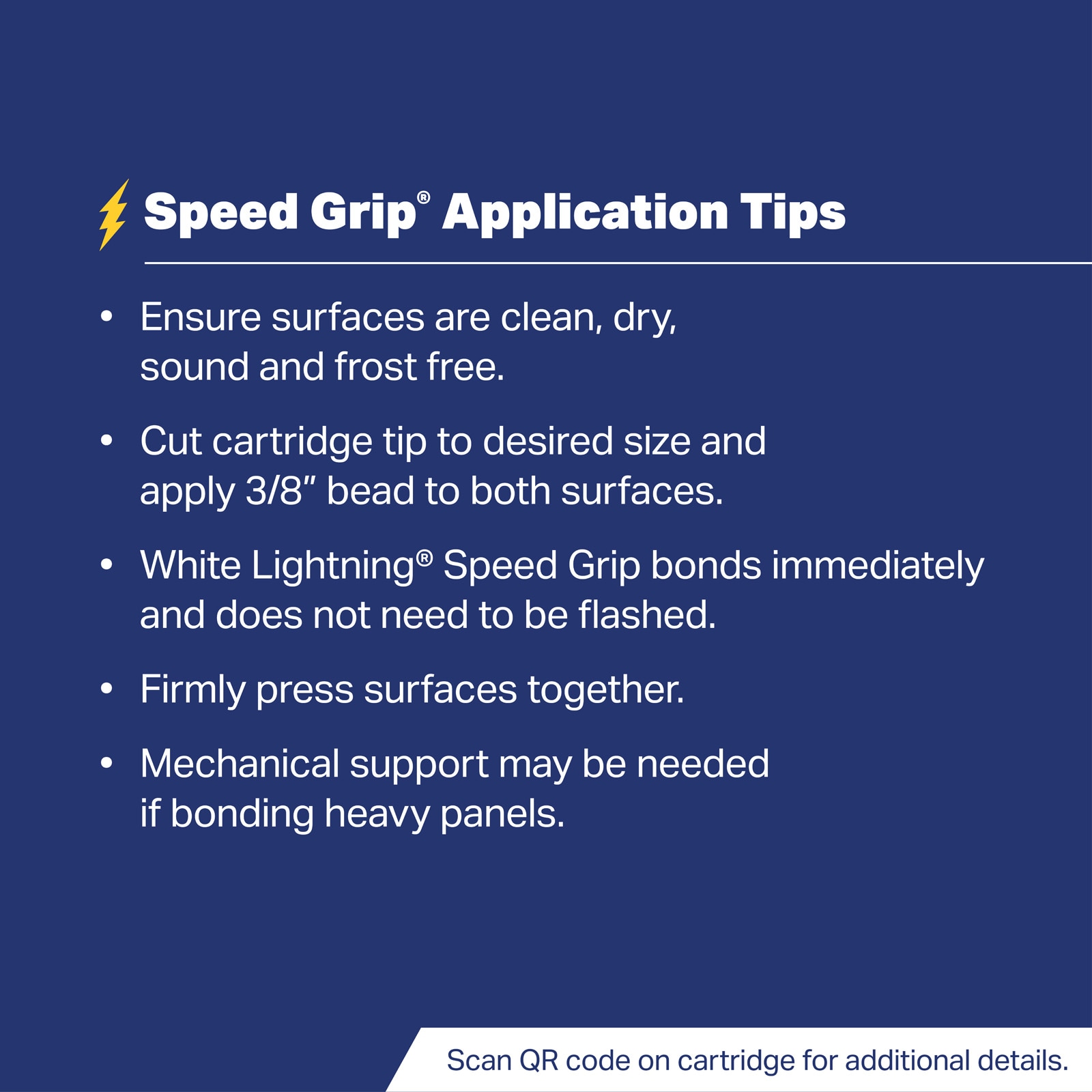 Speed Grip Construction Adhesive - White Lightning