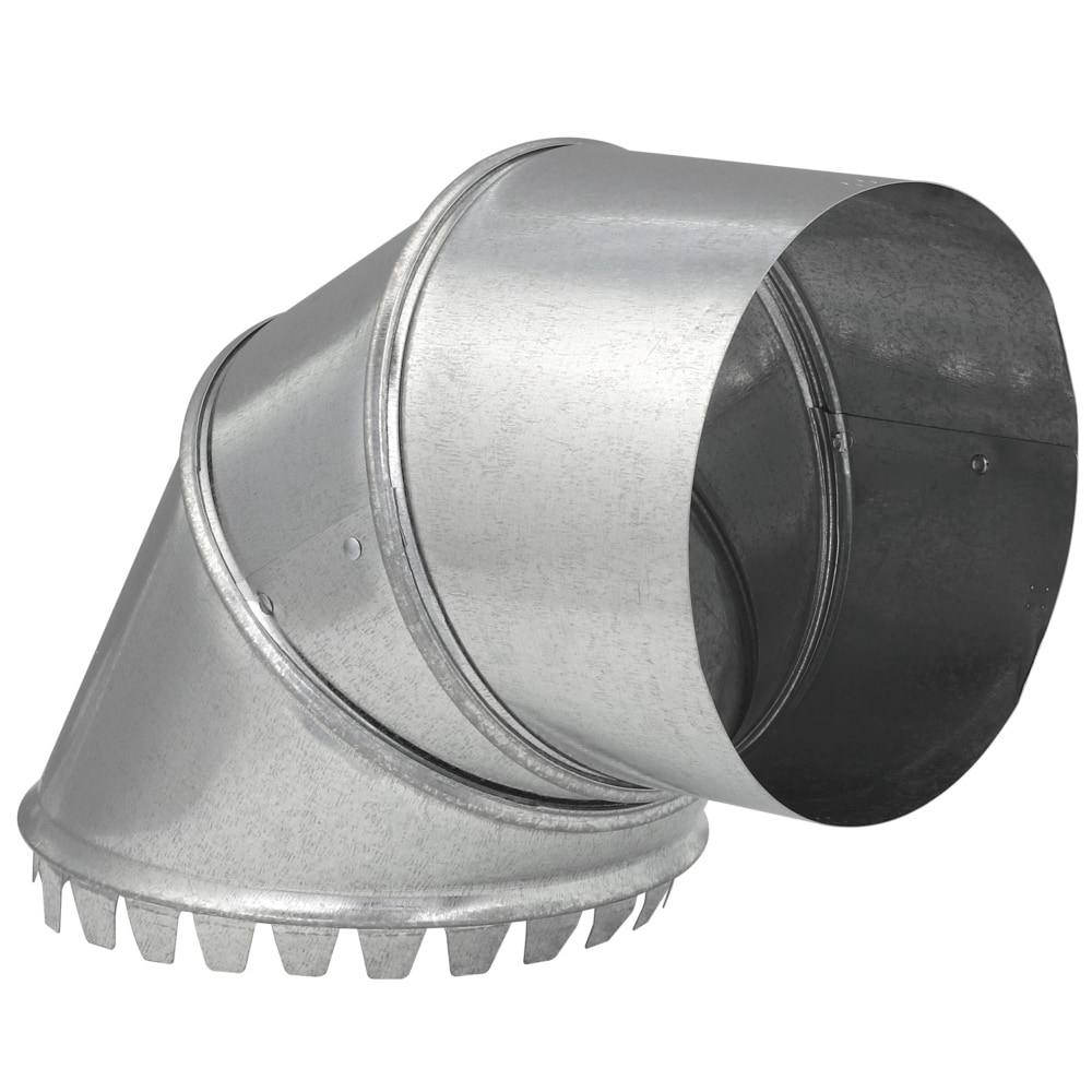 IMPERIAL 4-in Galvanized Steel Round Adjustable 90 Degree Duct Elbow in the  Duct Transitions & Connectors department at