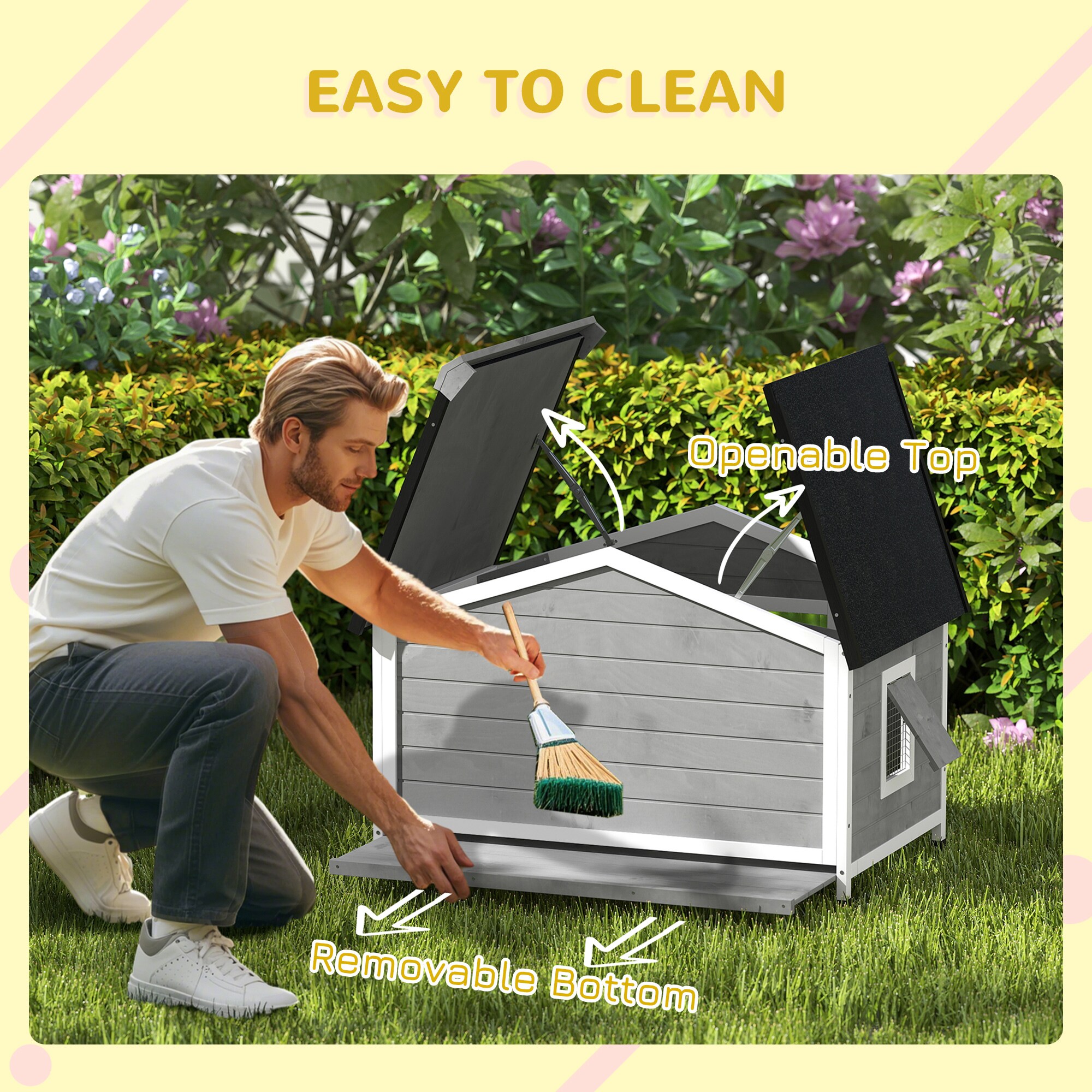 PawHut D02-143V01GY Dog-Houses - View #9