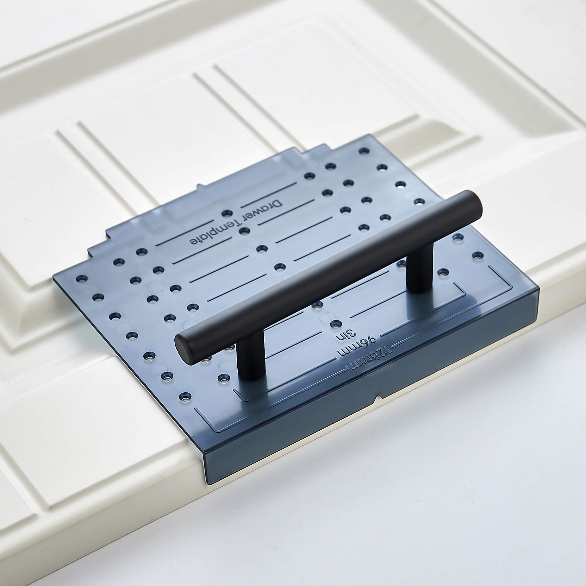 SenQWFa  Cabinet Door and Drawer Hardware Installation Template Kit with Drill Bit for Knobs and Pulls Up to Five Inch Hole Center