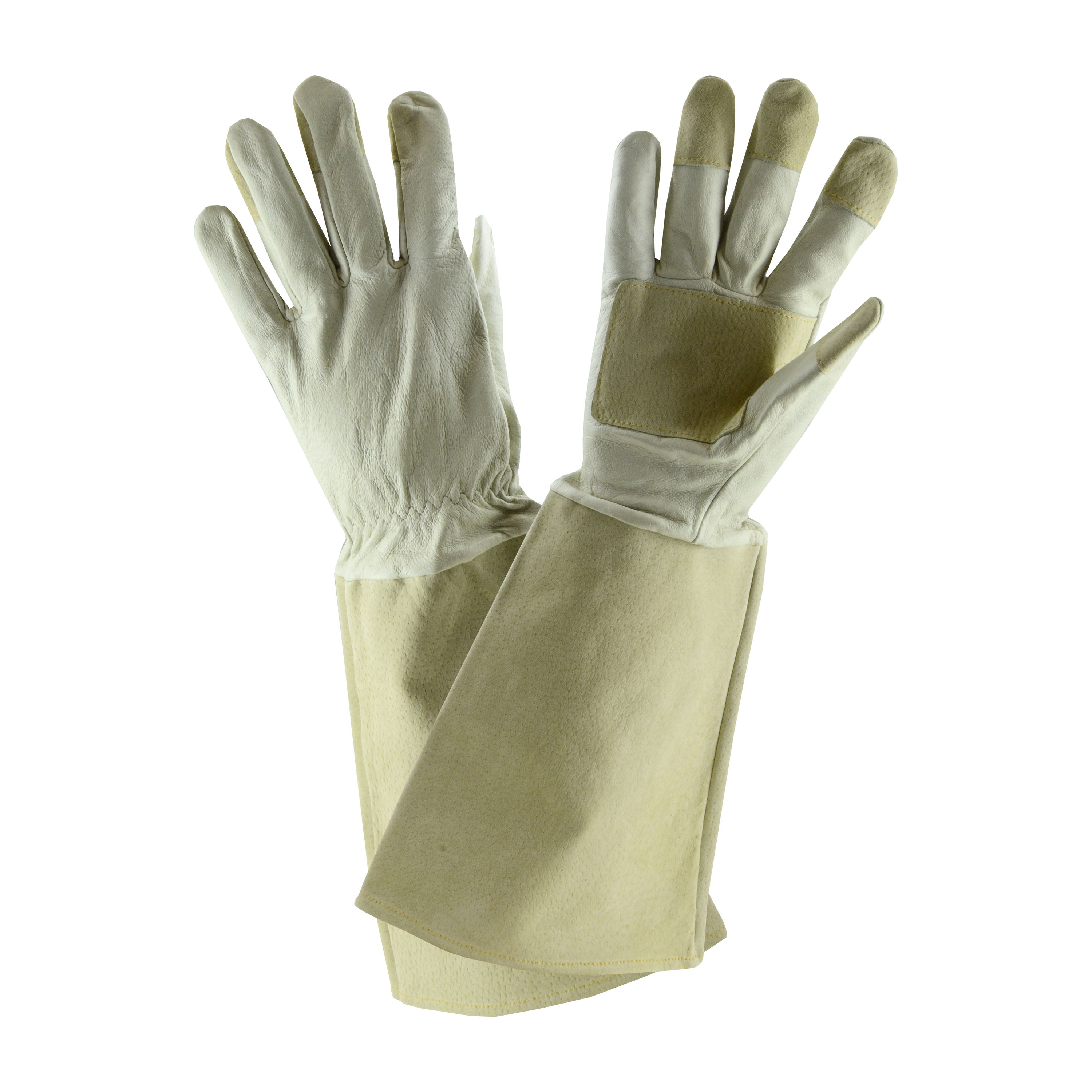 Ladies Long Sleeve Gardening Gloves - Thorn Proof Leather Gauntlet Garden  Gloves