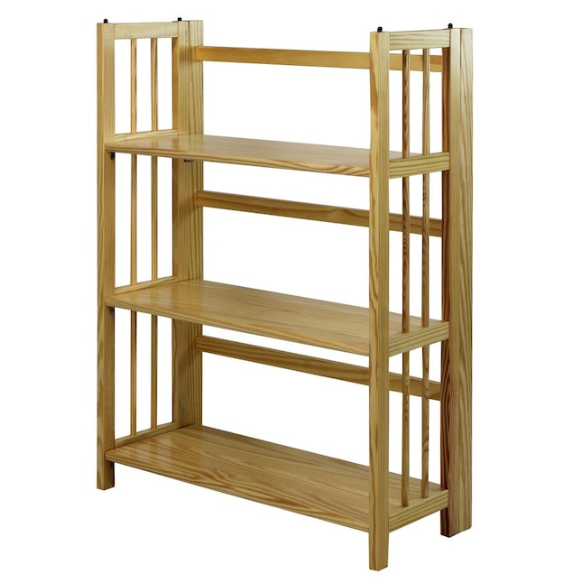 Casual Home Mission Natural Wood 3, Casual Home Montego 3 Shelf Corner Bookcase With Storage