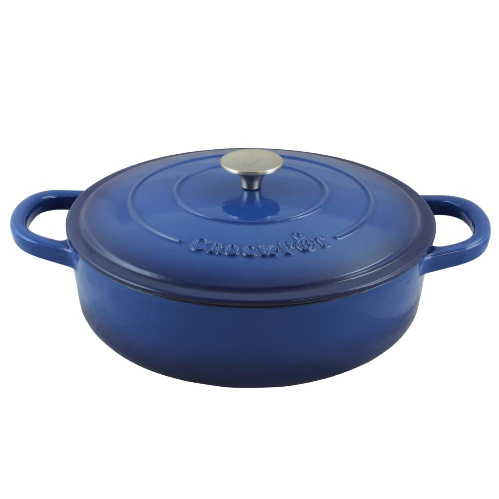 Crock-Pot 2-Piece Artisan 8-in Cast Iron Cooking Pan with Lid in the ...