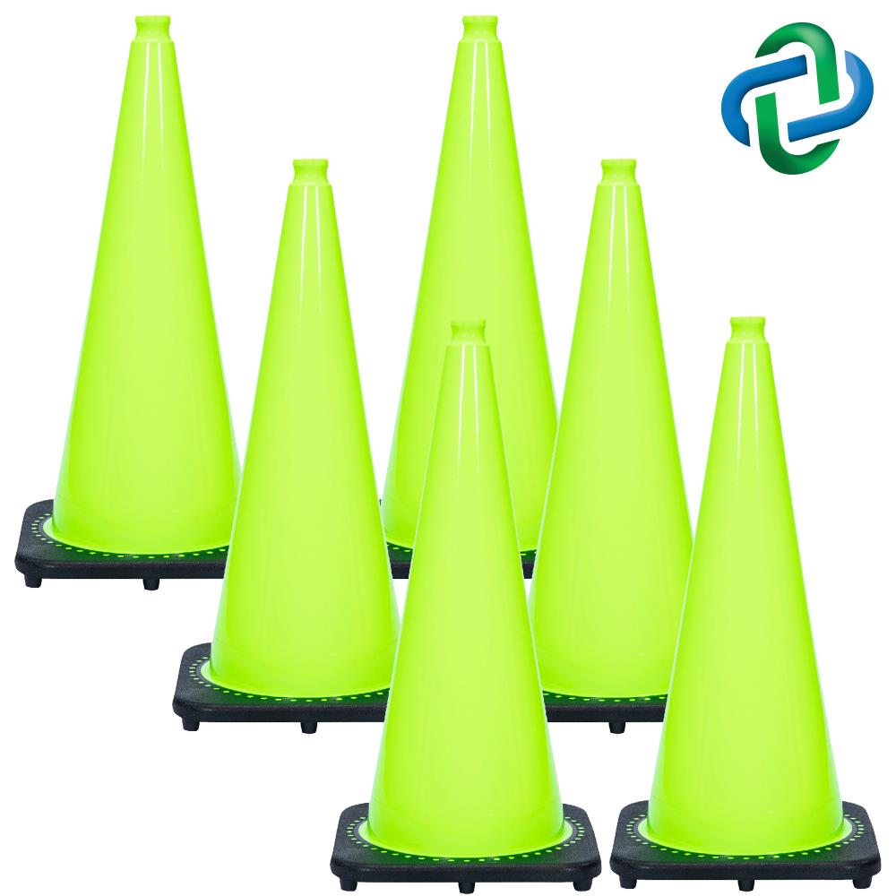 Mr. Chain 6Pack 28in Green Traffic Safety Cone in the Traffic Safety