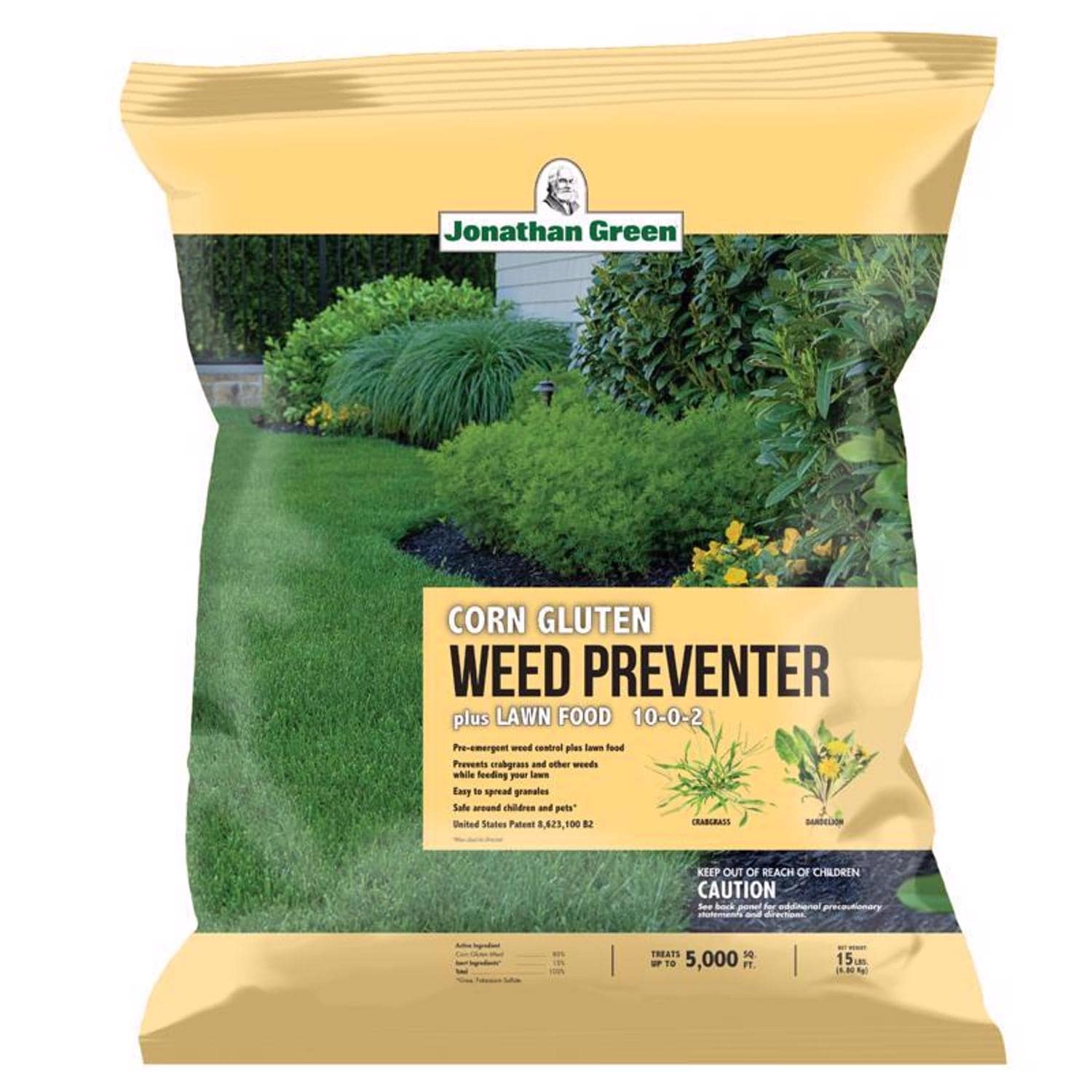 Jonathan Green  Corn Gluten Weed Preventer Weed Preventer Lawn Fertilizer For All Grasses 5000 sq ft