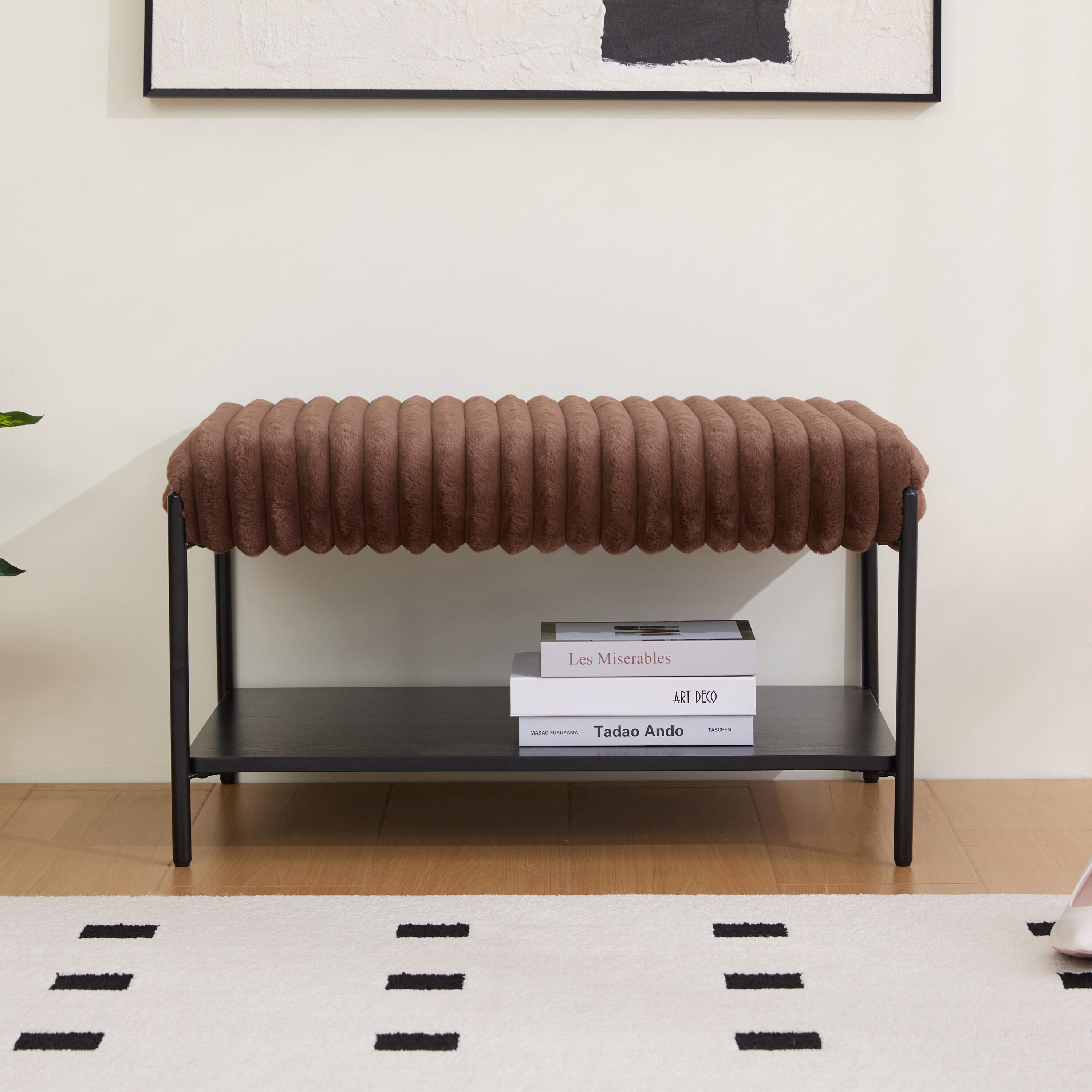 Aortzio HM-T4065-BROWN Indoor-Ottomans - View #3