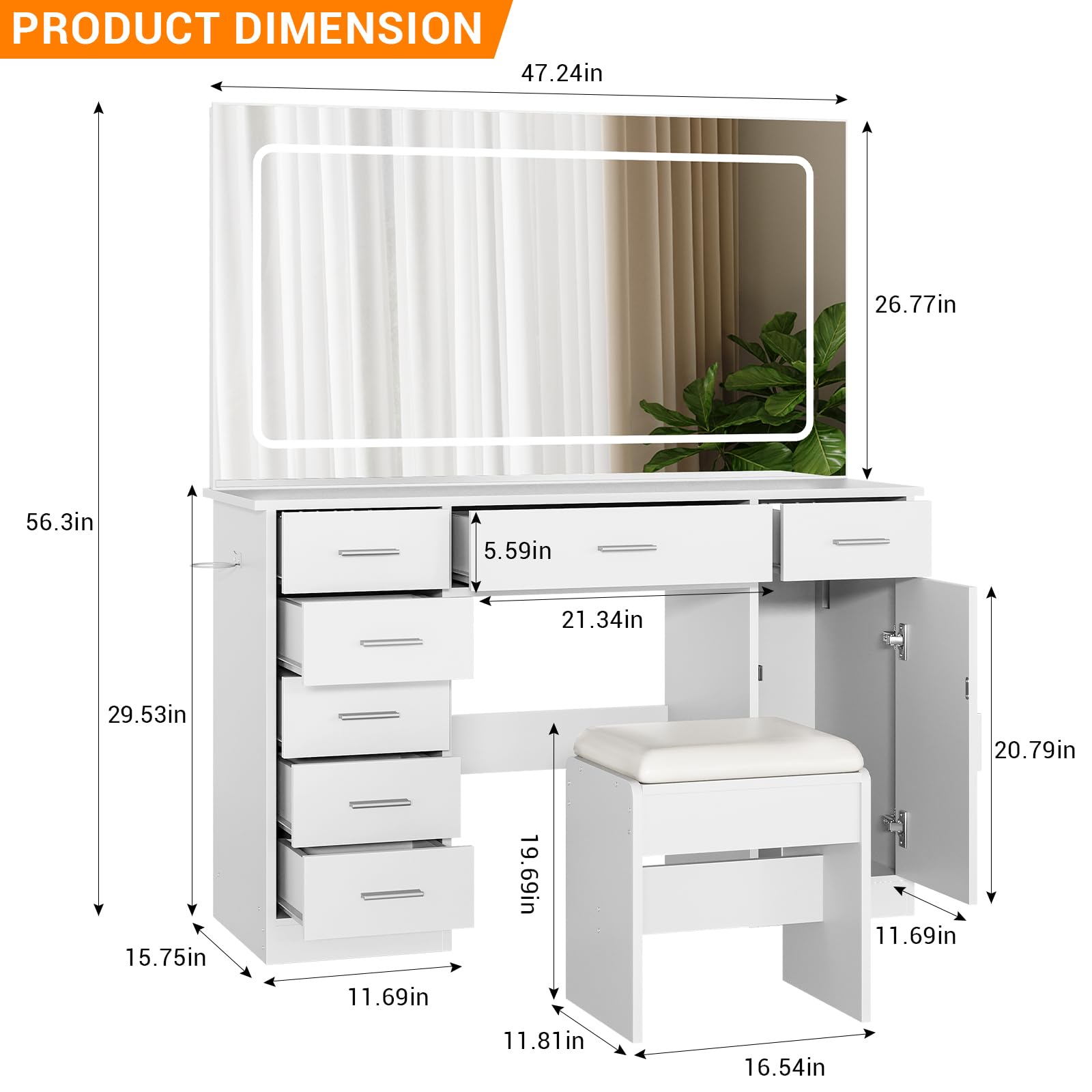Garvee BQK-HWNWBELE0-0EN Bedroom-Vanities - View #3