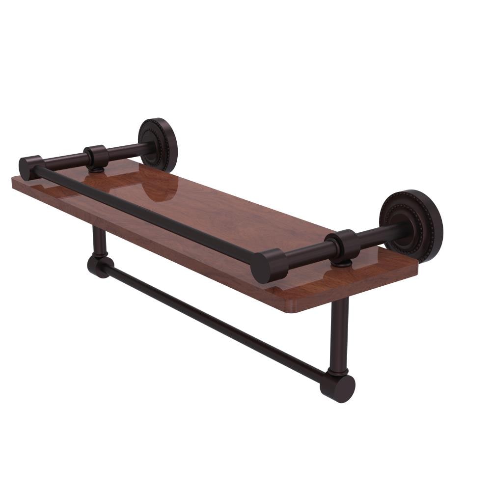 Allied Brass DT-1TB-16-GL-IW-ABZ Dottingham Antique Bronze Wall mount Bathroom Shelf ( 16-in x 5-in x 5-in )