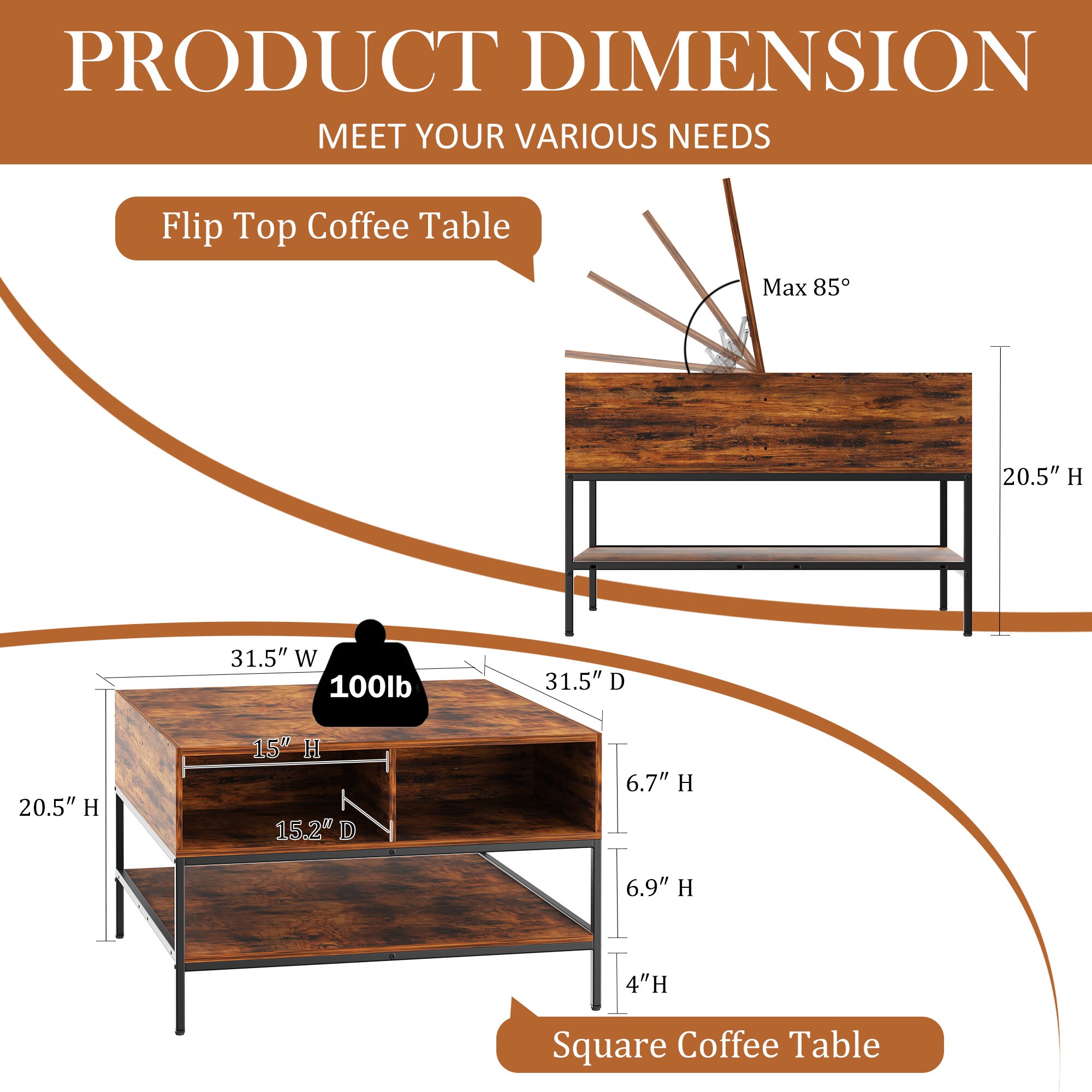VIYET VIYET-A-769616533998 Coffee-Tables - View #3