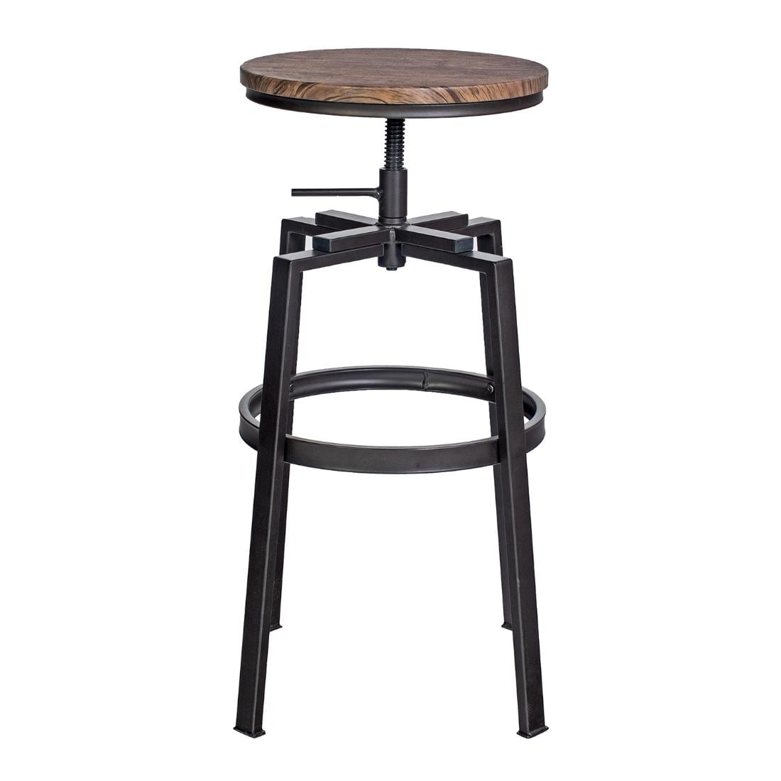 HomeRoots 4000483711 2 -Set Natural 26.2-Inches H Counter height Round seat Swivel Wood Bar Stool