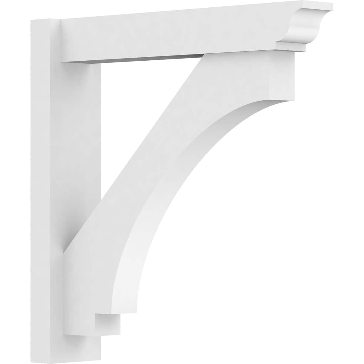 Ekena Millwork OUTP05X24X24IMP01 5-in W X 24-in D X 24-in H Imperial Architectural Grade PVC Outlooker with Traditional Ends