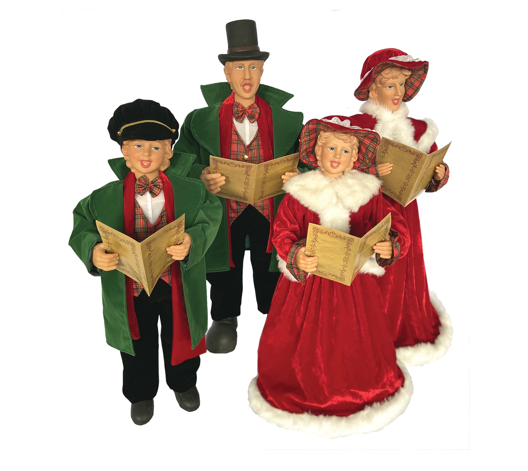 37-27-in Dickens Carolers Free Standing Christmas Decoration Resin Multiple Colors/Finishes Cotton | - Santa's Workshop 3344