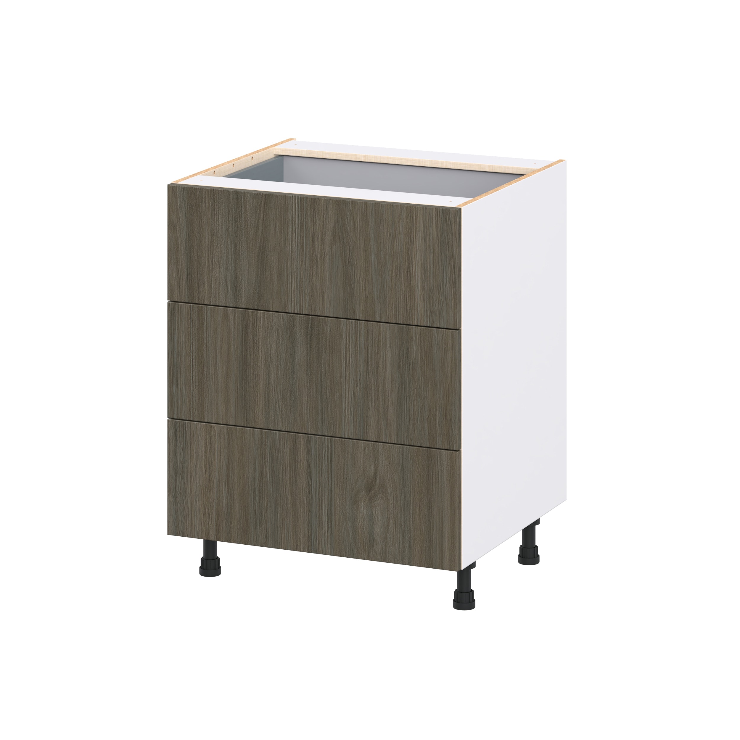 Hugo&Borg Savane 27-in W x 34.5-in H x 24.5-in D Textmel Laminate Drawer Base Fully Assembled Cabinet Flat Panel Slab