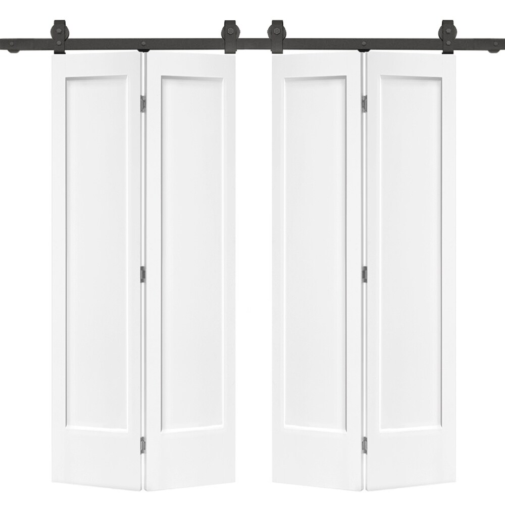 CALHOME 24-in X 80-in White 1-panel Hollow Core Primed Mdf Double Barn ...