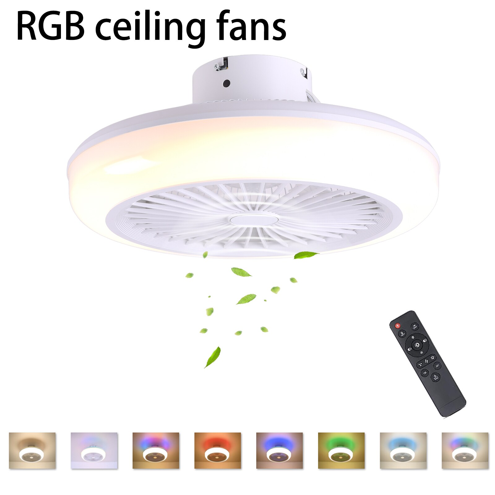 Oukaning 18-in White-rgb Ambient Color-changing Integrated LED 
