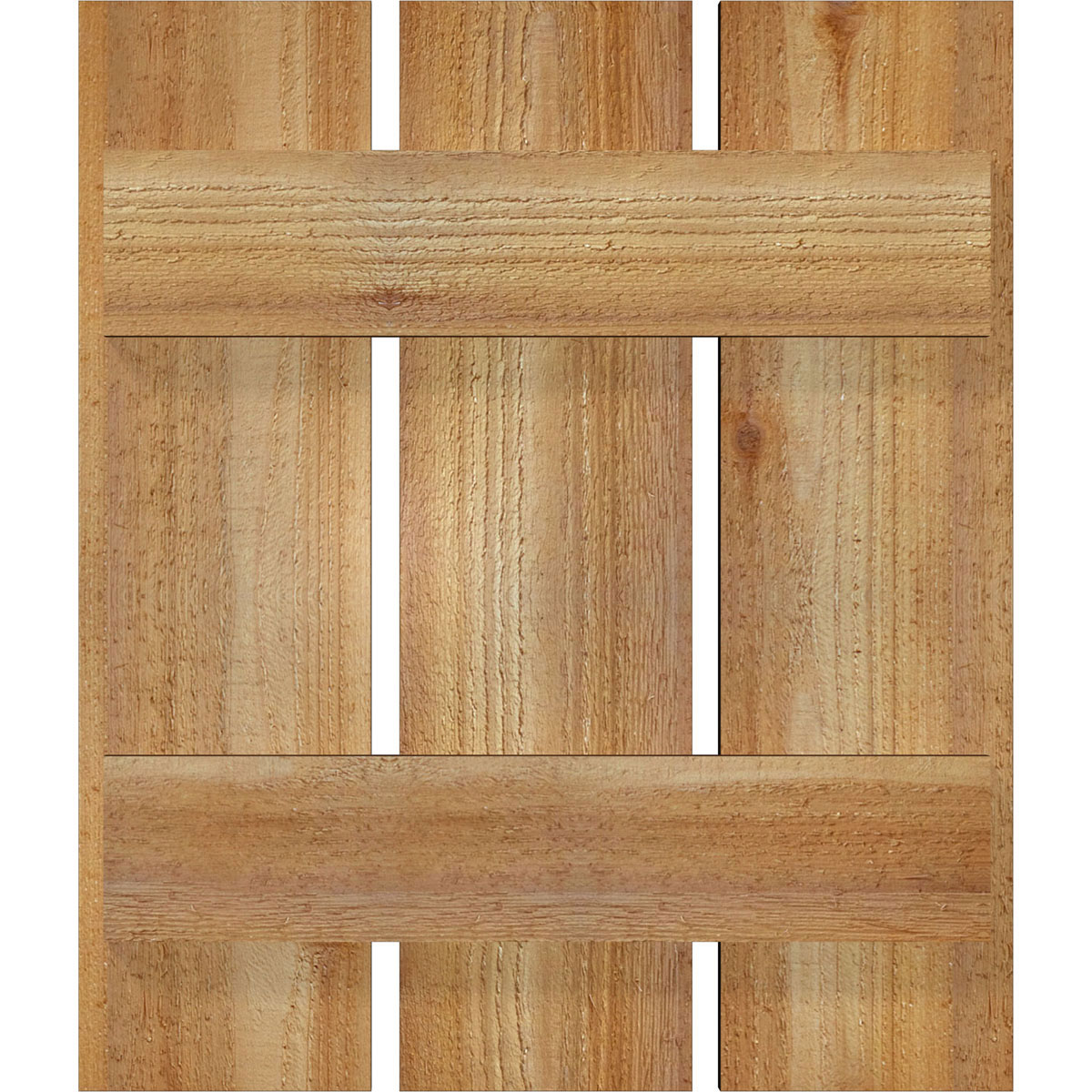 Ekena Millwork RBS06S17X020RWR 17.125-in W x 20-in H Unfinished Paintable/Stainable Board and batten Spaced Wood Exterior Shutters ( 2 -Pack )