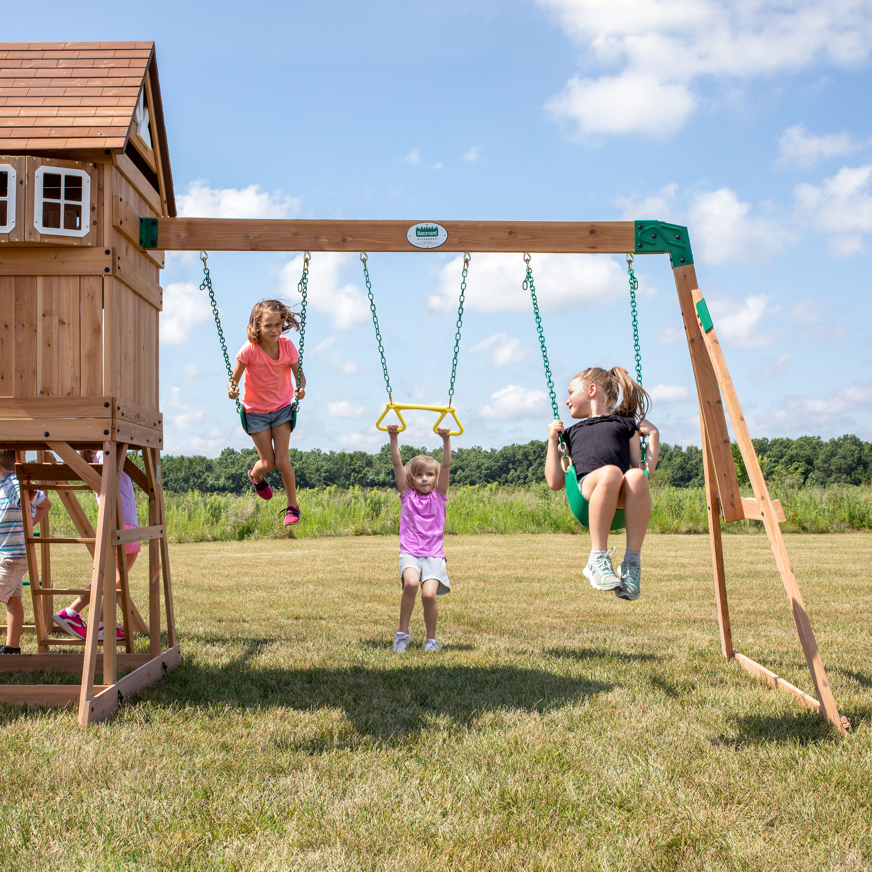 Backyard Discovery Montpelier Playset Residential Wood Playset with