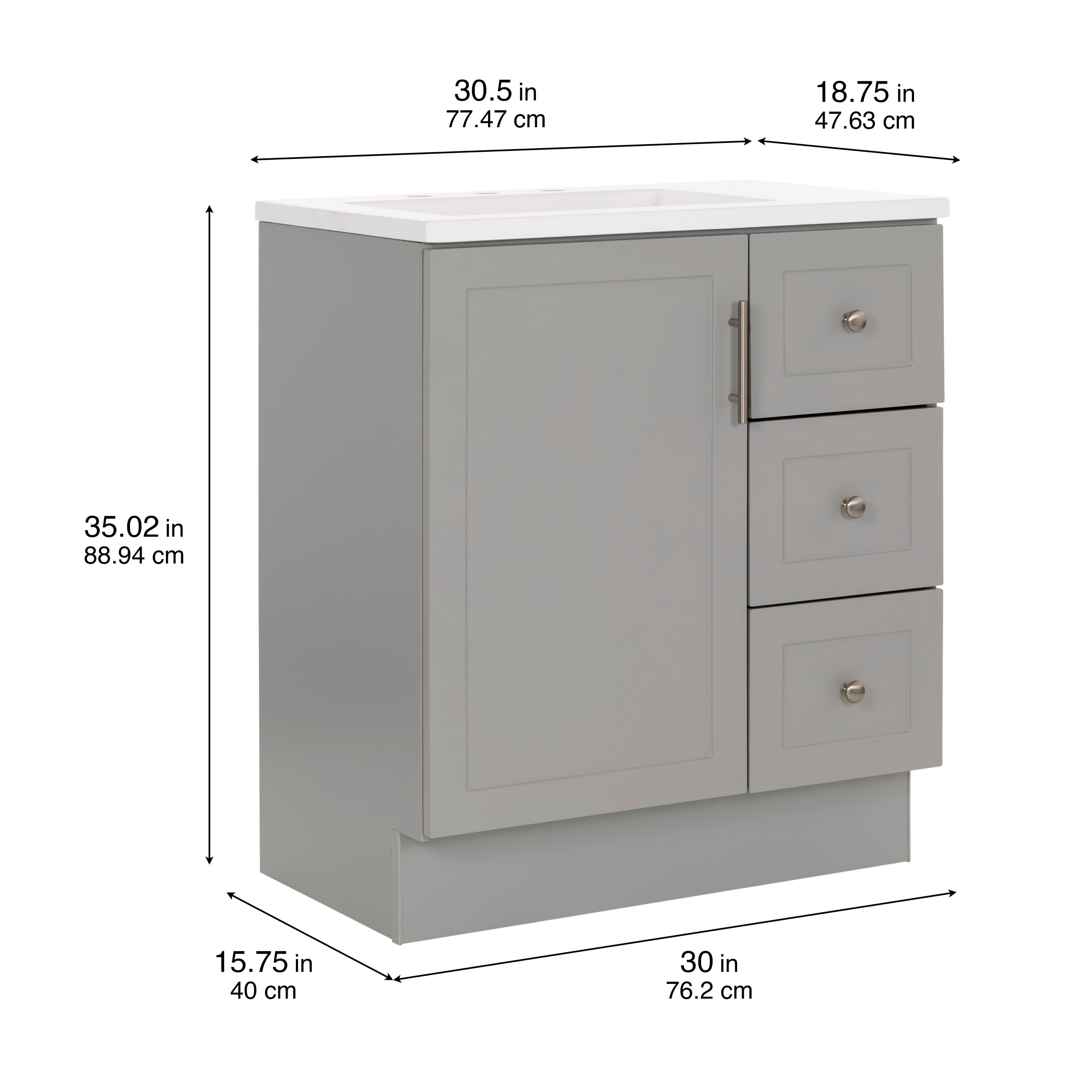 Project Source DV30P2-CY Bath-Vanity-Combo - View #4